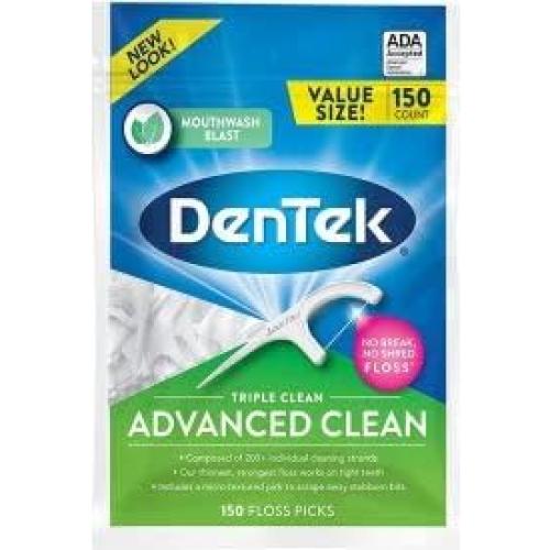 Palillos de Hilo Dental DenTek Triple Clean Avanzado 150 Unidades