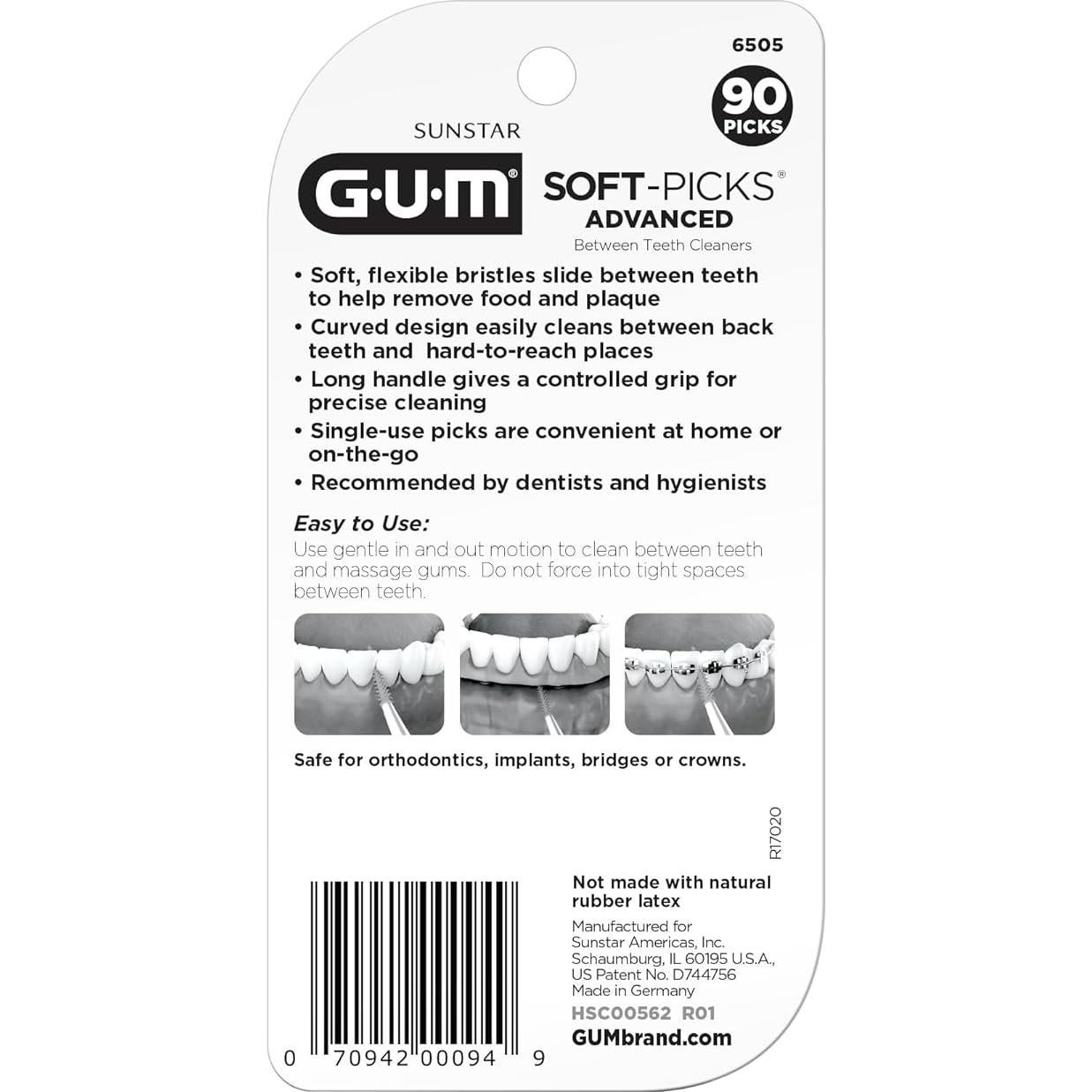 Palillos Dentales GUM Soft-Picks Avanzados - 90 Unidades