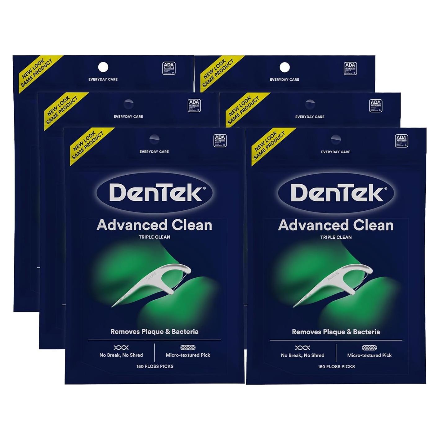 Palillos de Hilo Dental DenTek Triple Clean 90 Unidades - Paquete de 6