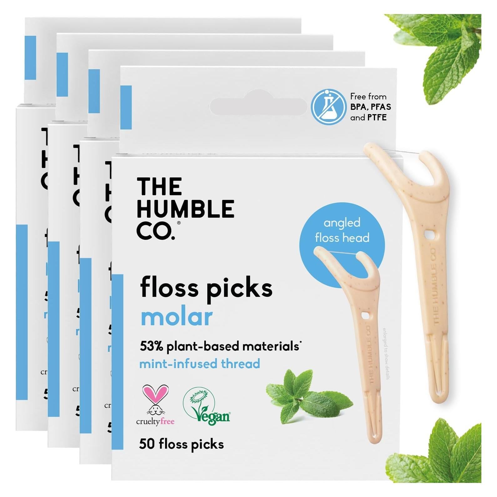 Palillos de Hilo Dental The Humble Co. 200 Unidades Menta