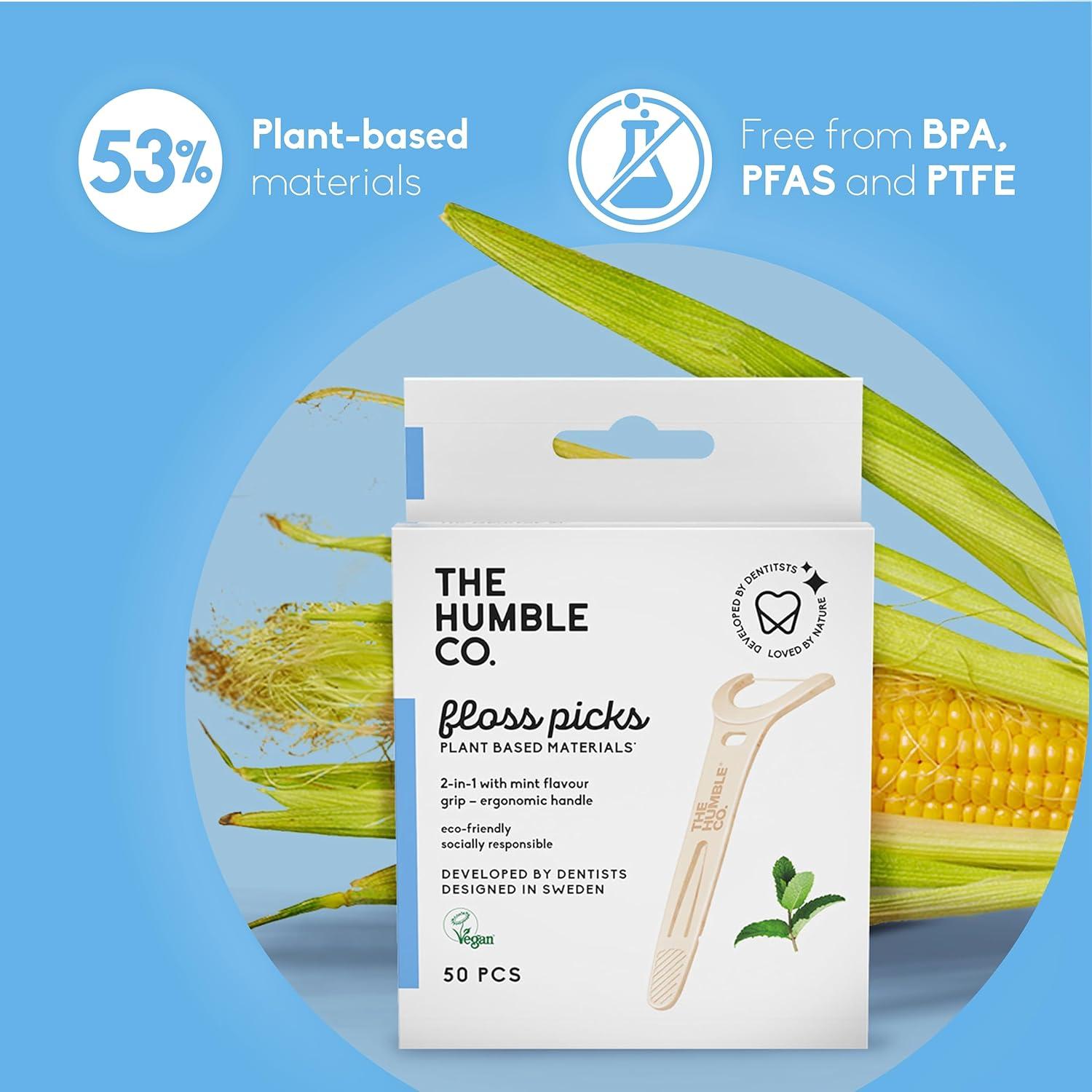 Palillos de Hilo Dental The Humble Co. 200 Unidades Menta