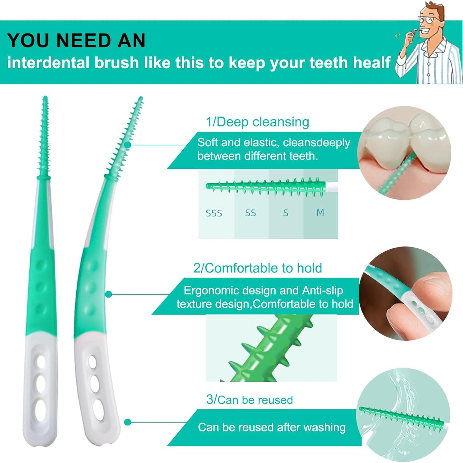 Palillos de Hilo Dental AxiyanX, 240 Piezas con Estuche