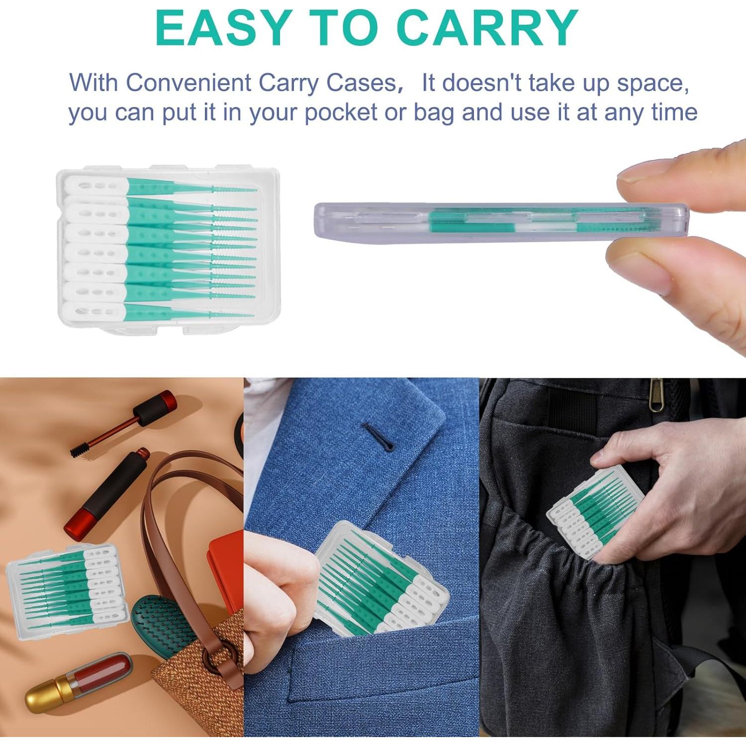 Palillos de Hilo Dental AxiyanX, 240 Piezas con Estuche