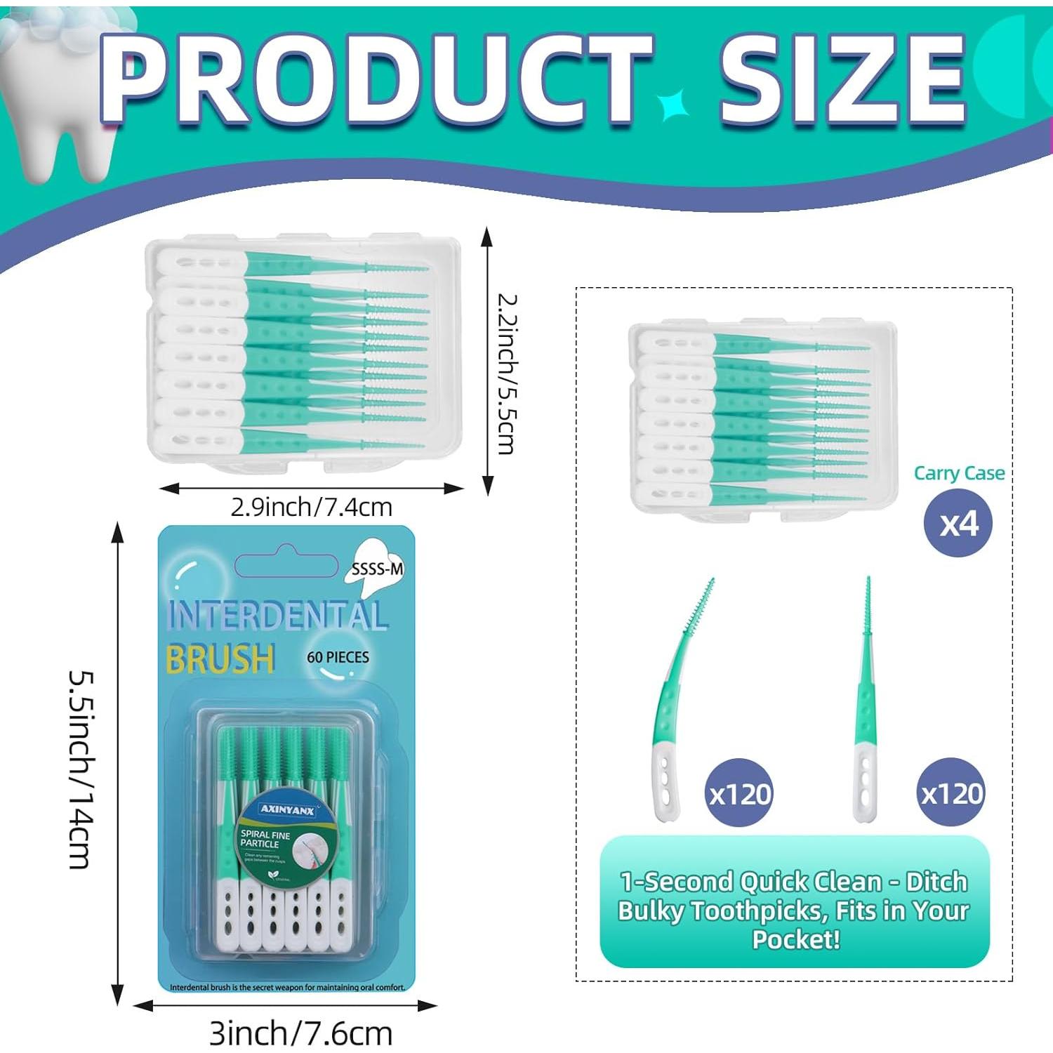Palillos de Hilo Dental AxiyanX, 240 Piezas con Estuche
