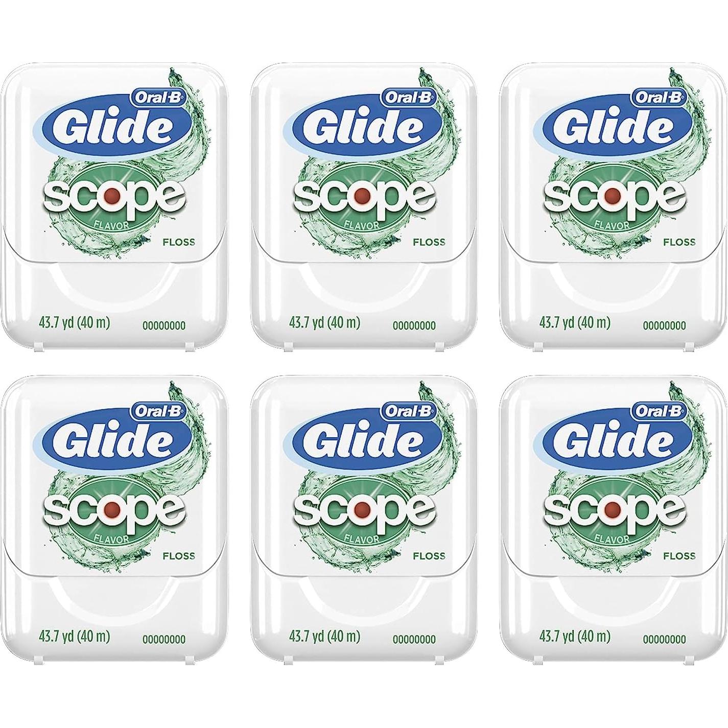 Hilo Dental Oral-B Glide Sabor Scope 40m - Paquete de 6