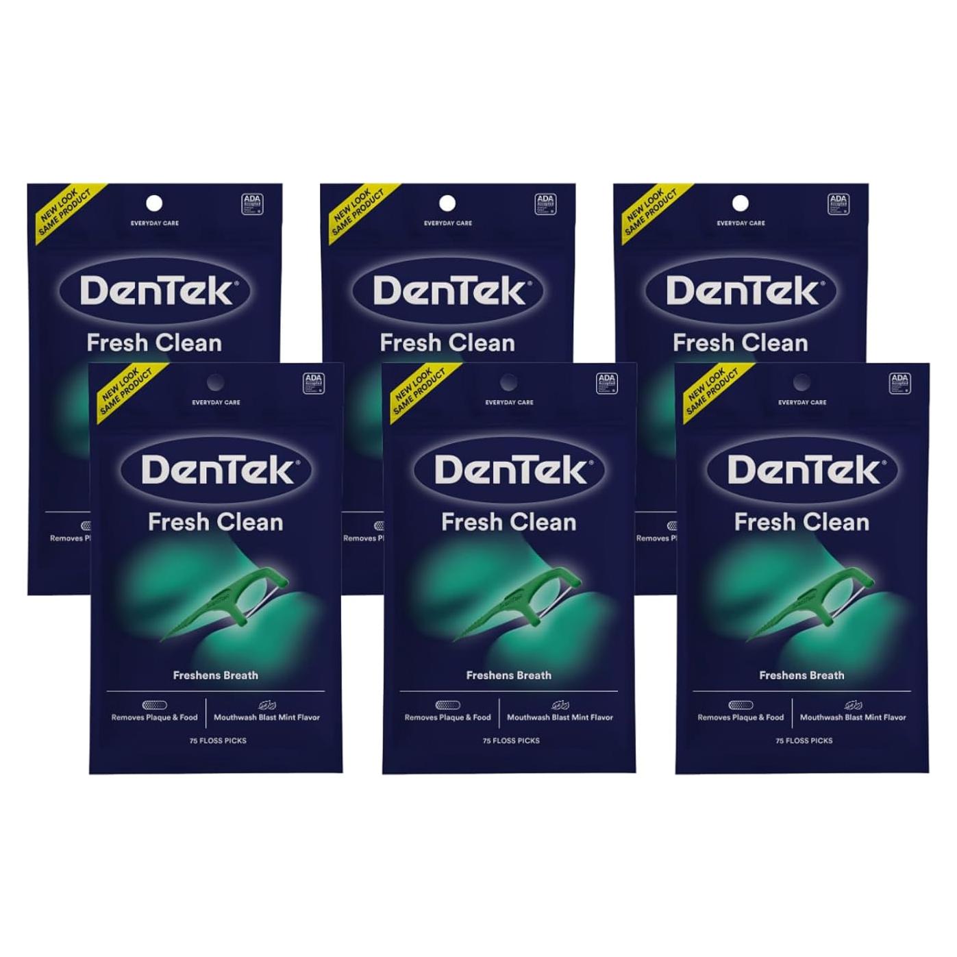 Hilo Dental DenTek Fresh Clean Picks 75 Unidades Menta