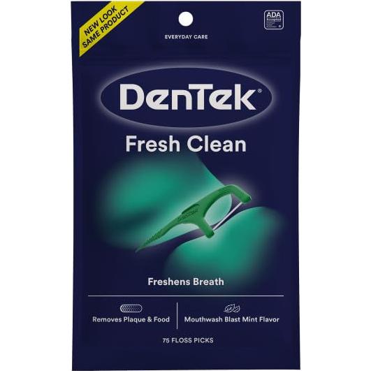 Hilo Dental DenTek Fresh Clean Picks 75 Unidades Menta