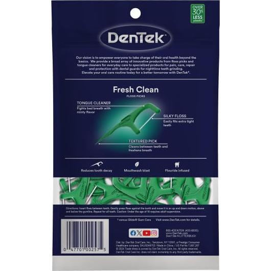 Hilo Dental DenTek Fresh Clean Picks 75 Unidades Menta
