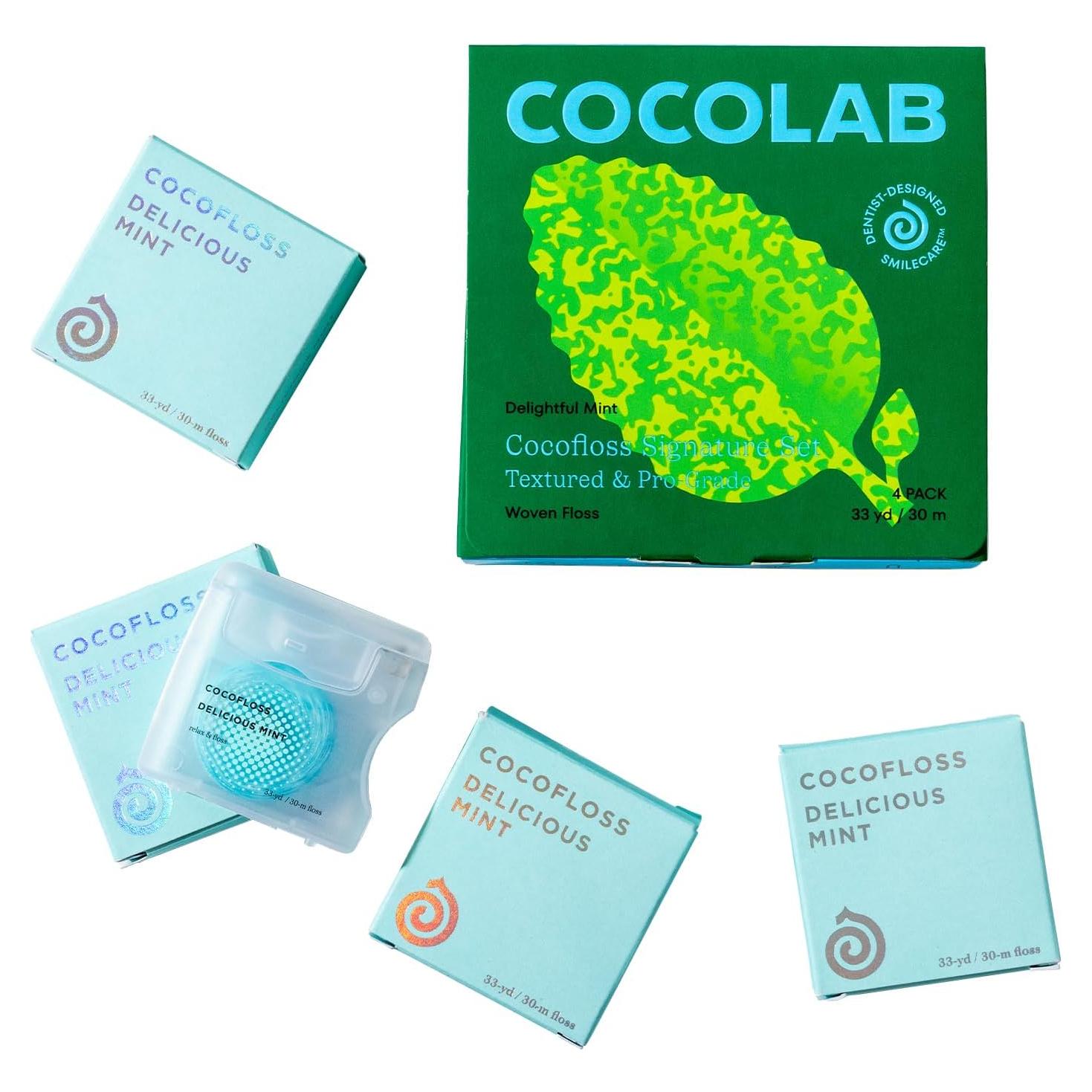 Hilo Dental Cocofloss Vegano Menta 4 Bobinas 30.18 m