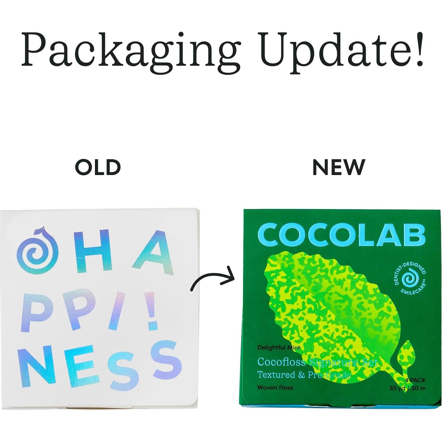 Hilo Dental Cocofloss Vegano Menta 4 Bobinas 30.18 m