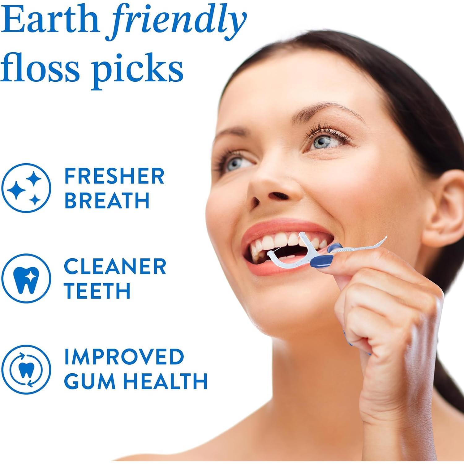 Palillos de Hilo Dental Biodegradables Mouthology 200 Unidades