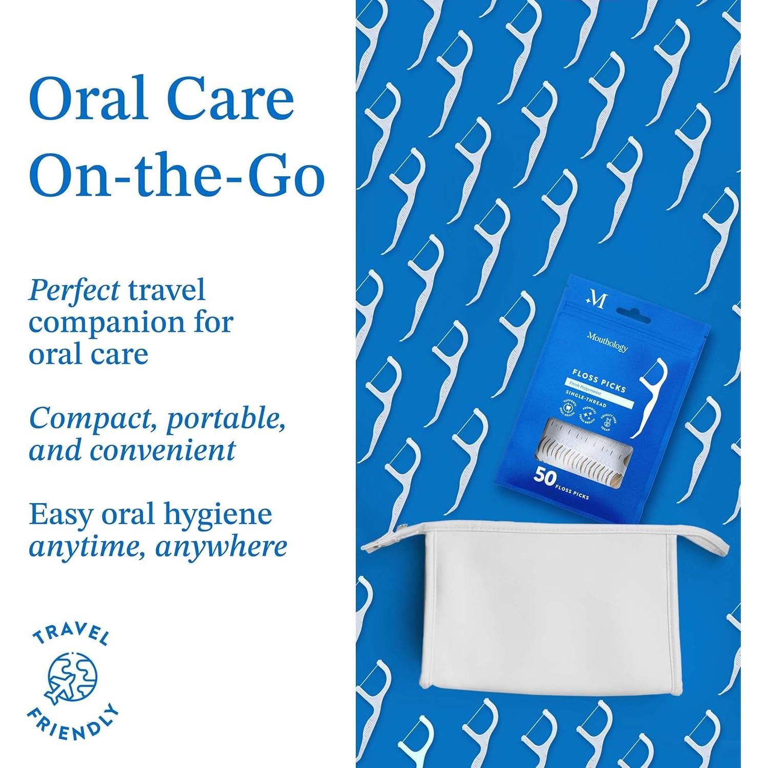 Palillos de Hilo Dental Biodegradables Mouthology 200 Unidades