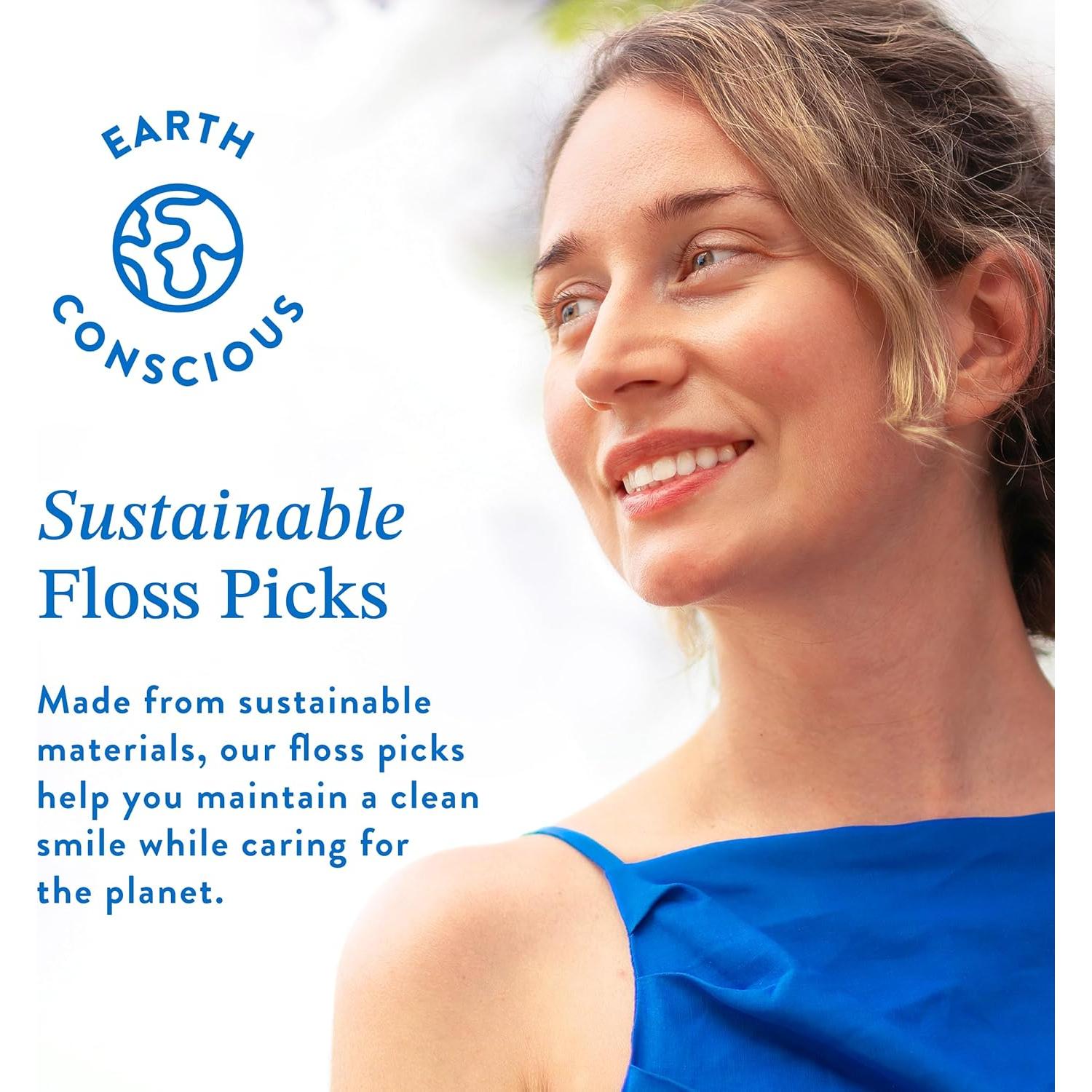 Palillos de Hilo Dental Biodegradables Mouthology 200 Unidades