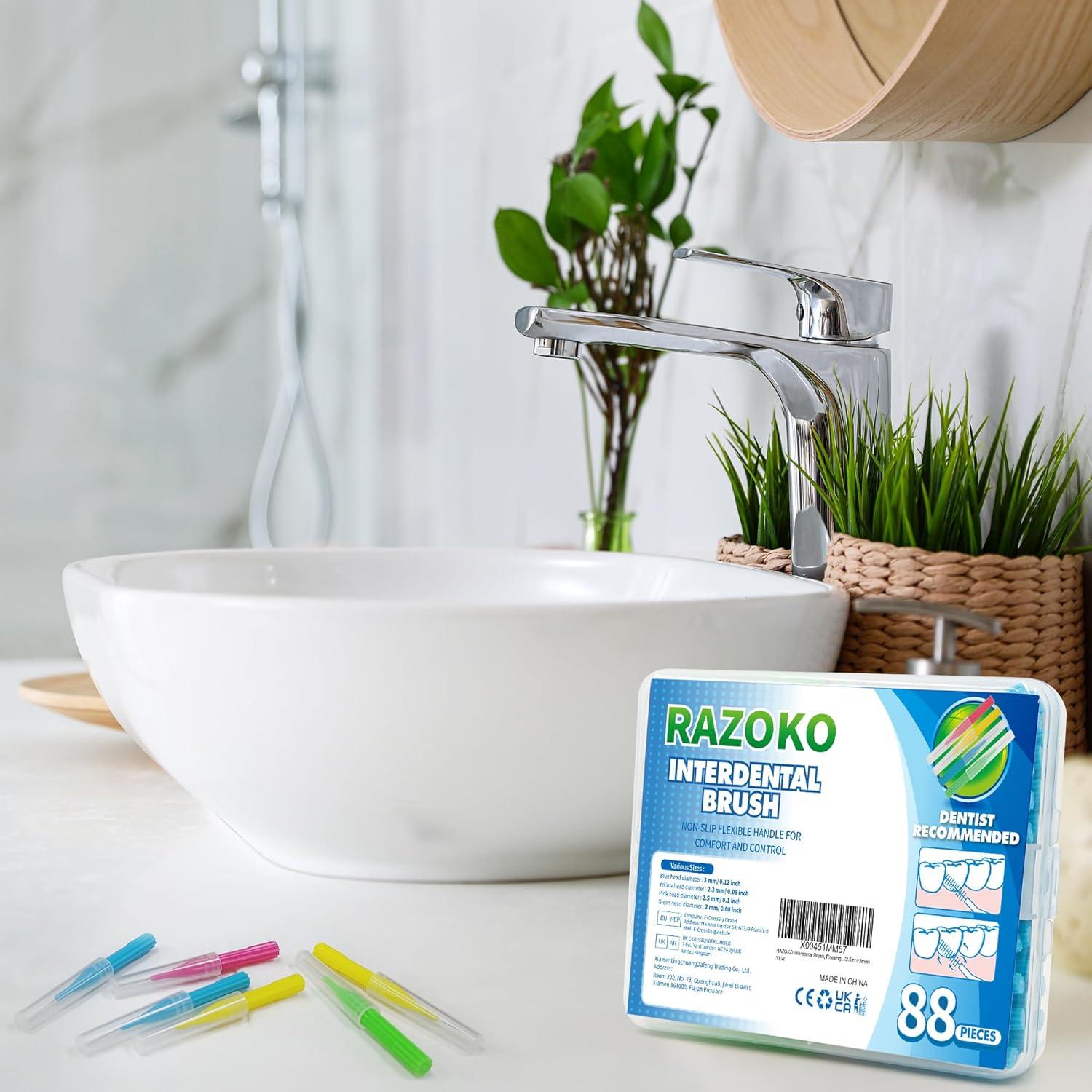 Cepillo Interdental RAZOKO 88 Unidades 2mm a 3mm Suave