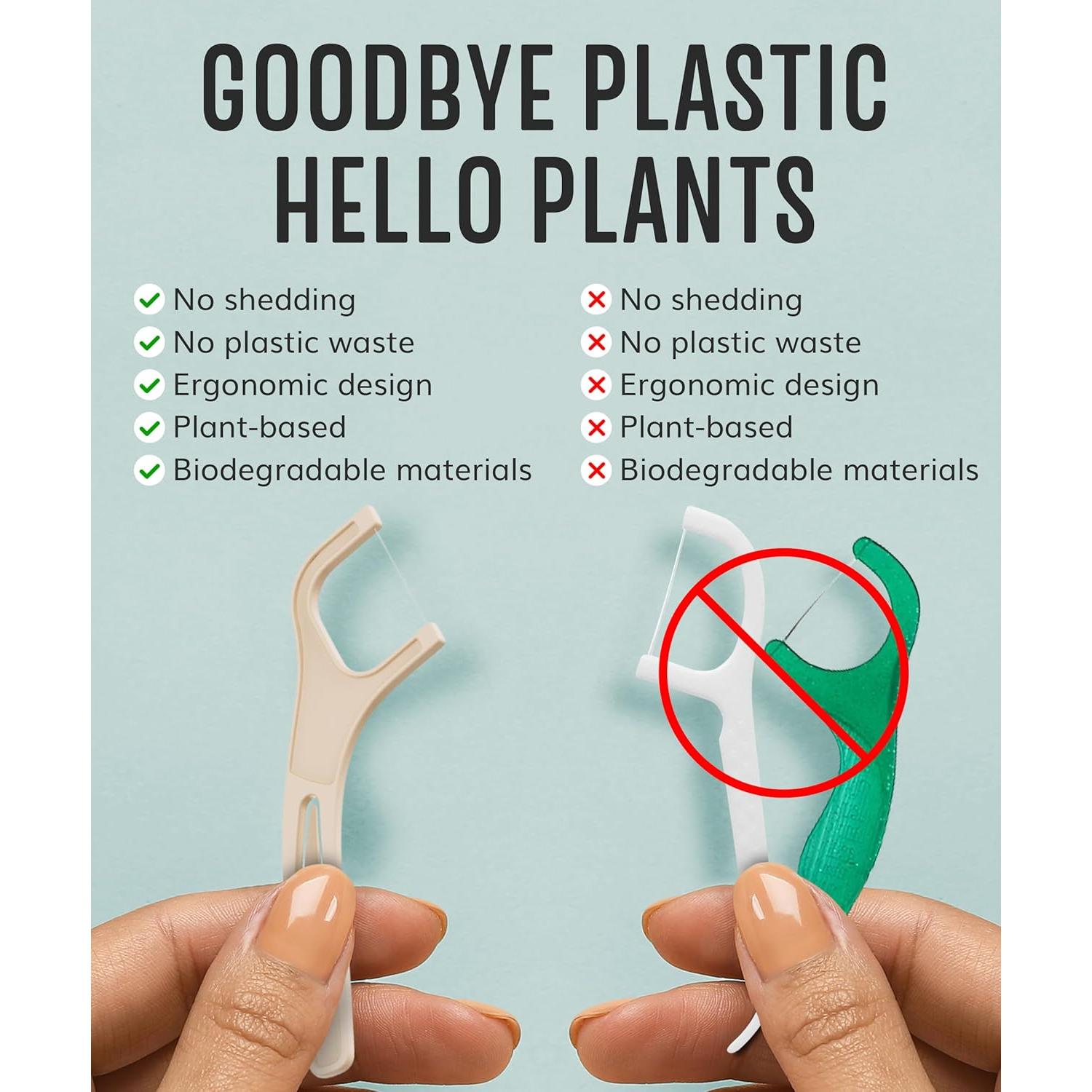 Palillos de Hilo Biodegradables HAPPY ECO - Menta 200pcs