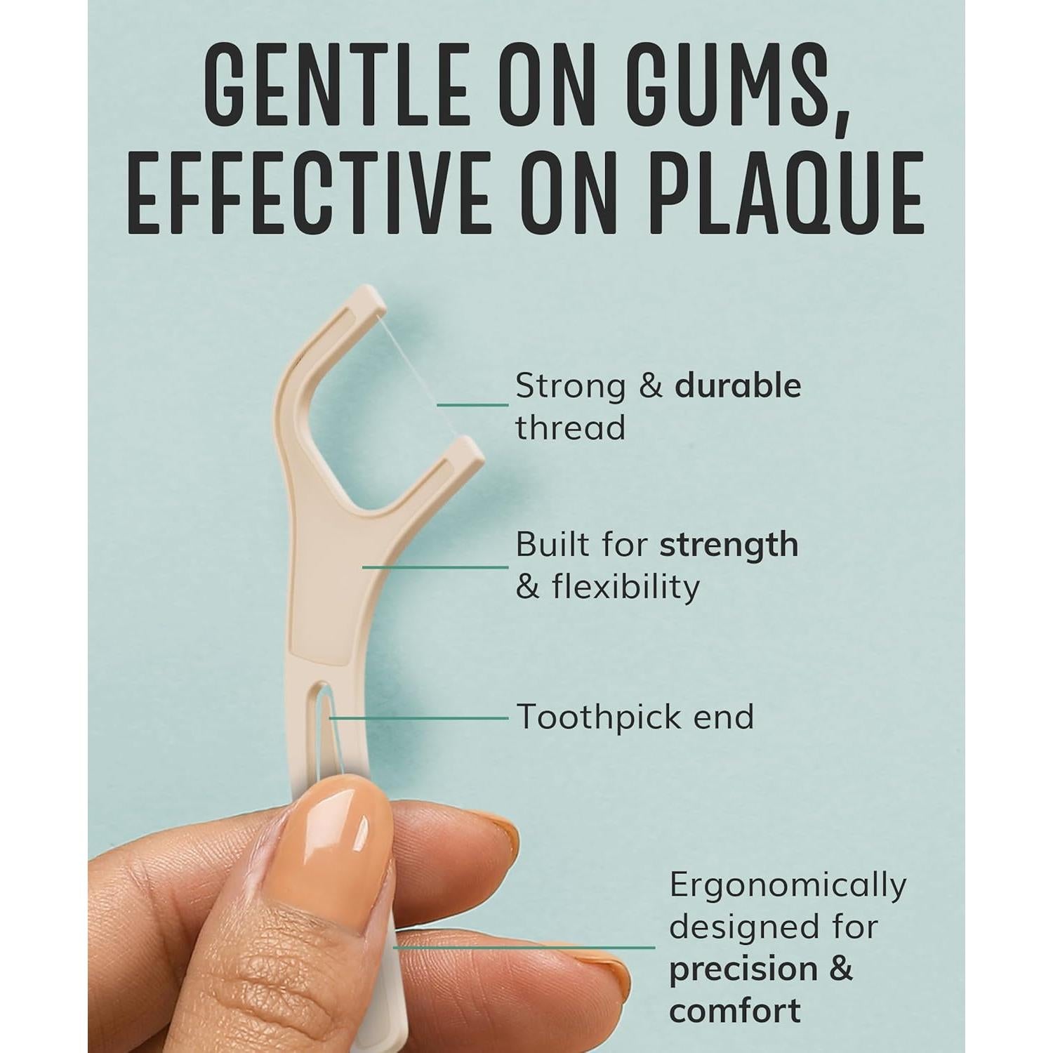 Palillos de Hilo Biodegradables HAPPY ECO - Menta 200pcs