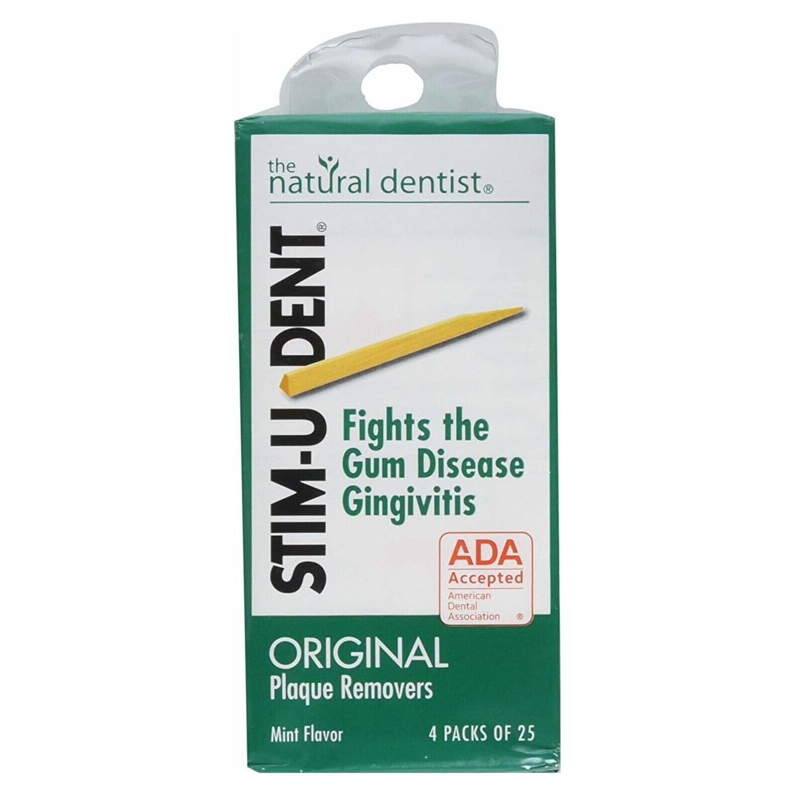 Eliminadores de Placa Stim-U-Dent 300 Palillos Menta