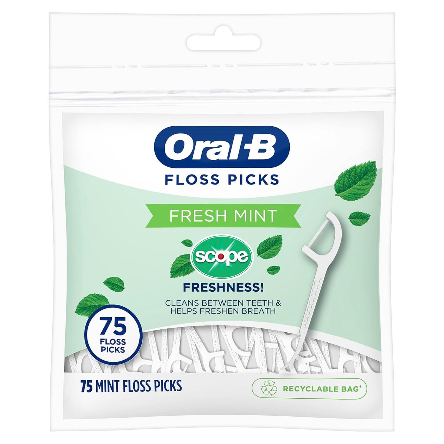 Palillos de Hilo Dental Oral-B Menta Fresca 450 Unidades