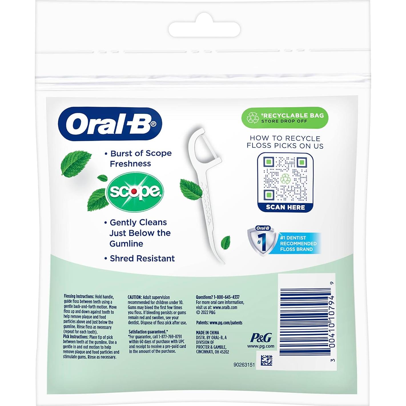 Palillos de Hilo Dental Oral-B Menta Fresca 450 Unidades