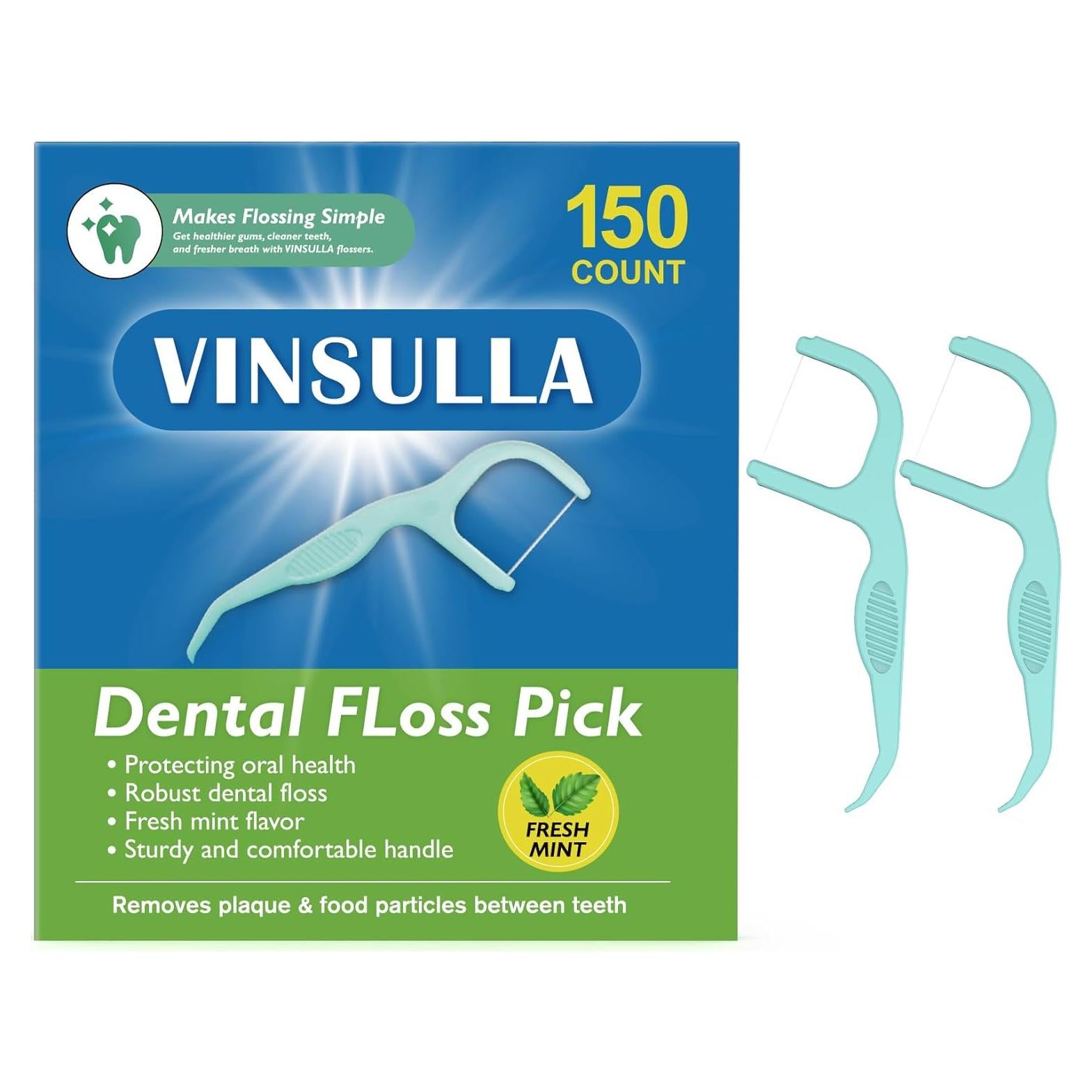 Hilo Dental Profesional VINSULLA Menta Fresca 150 Unidades