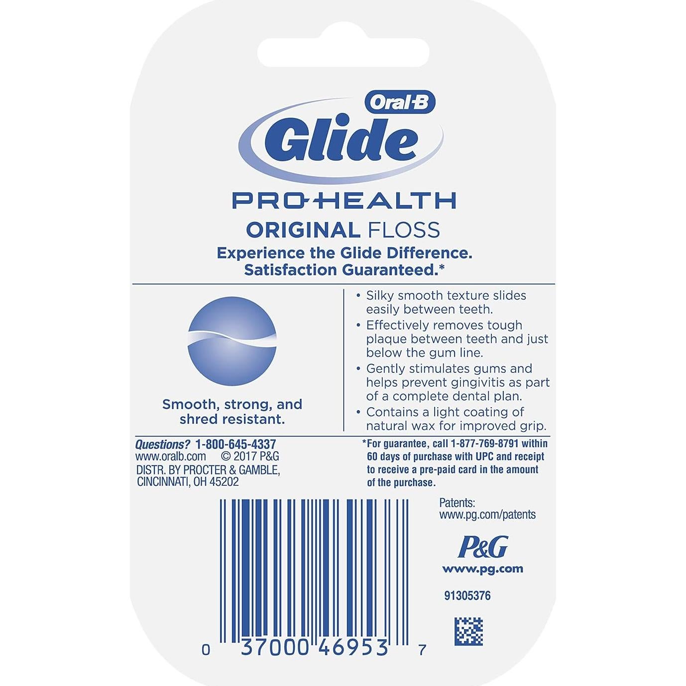 Hilo Dental Oral-B Glide Healthy Gums Sin Sabor 50m - Paquete de 6