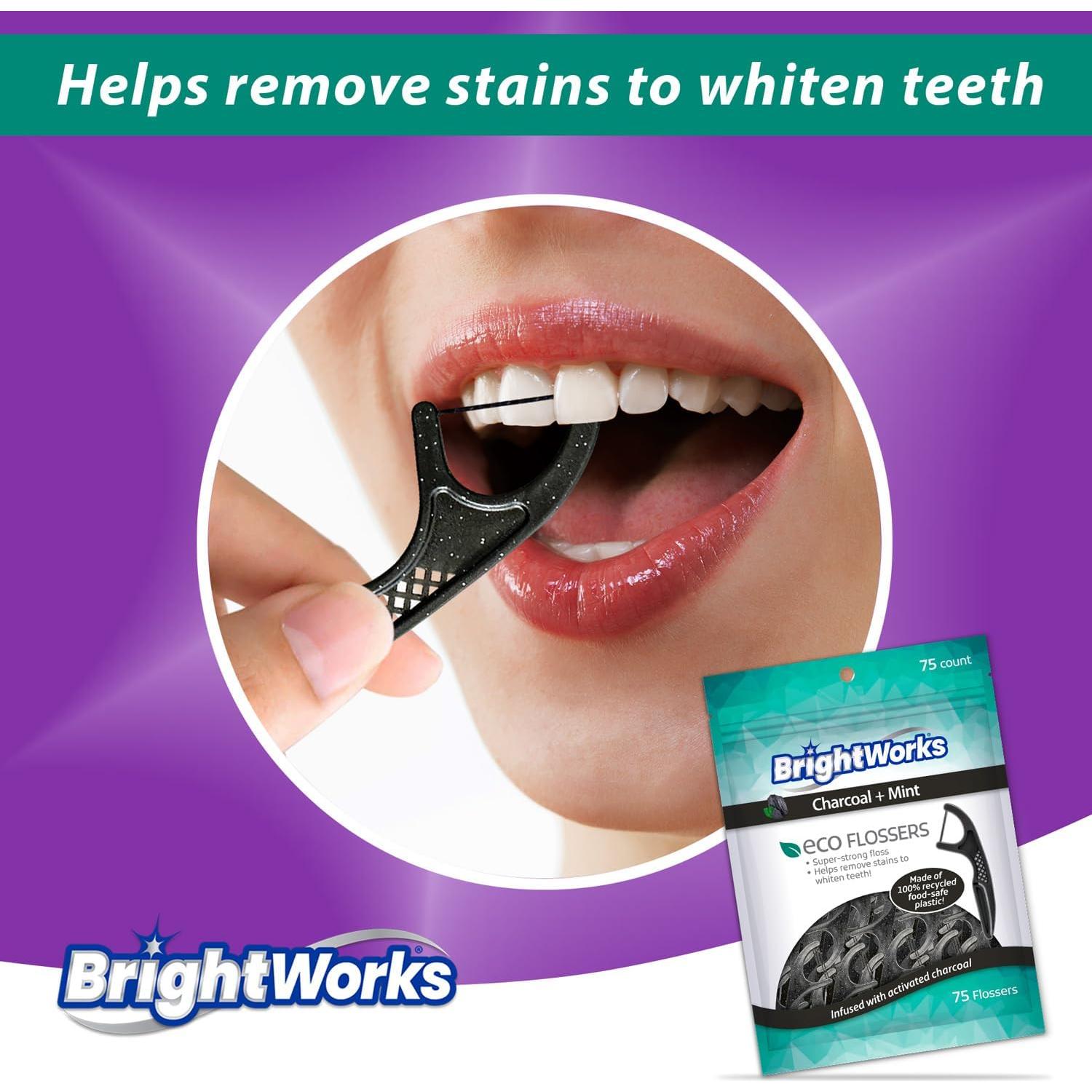 Palillos de Hilo Sostenibles Brightworks - 225 Unidades - Menta y Carbón