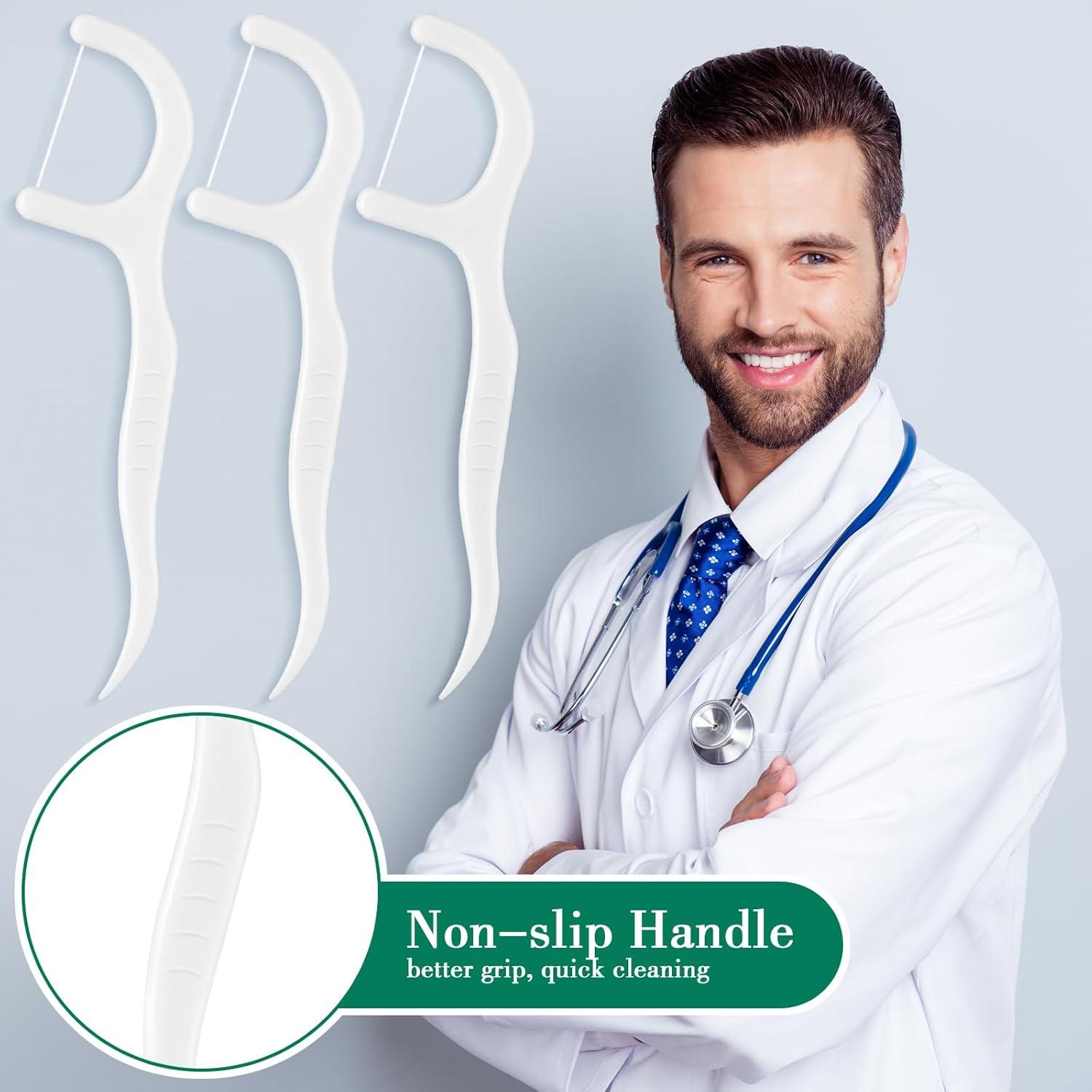 Palillos de Hilo Dental Baderke 200 Unidades Blanco