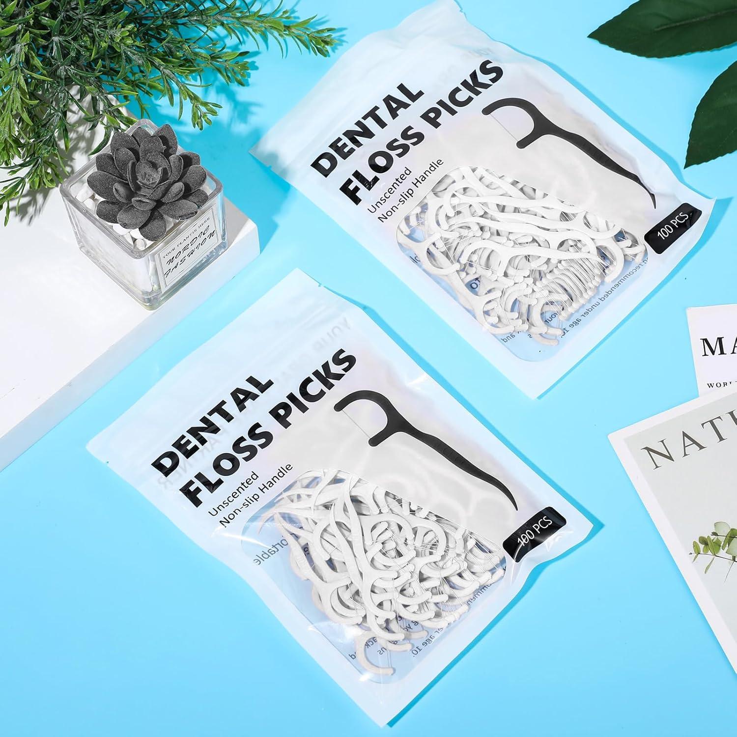 Palillos de Hilo Dental Baderke 200 Unidades Blanco