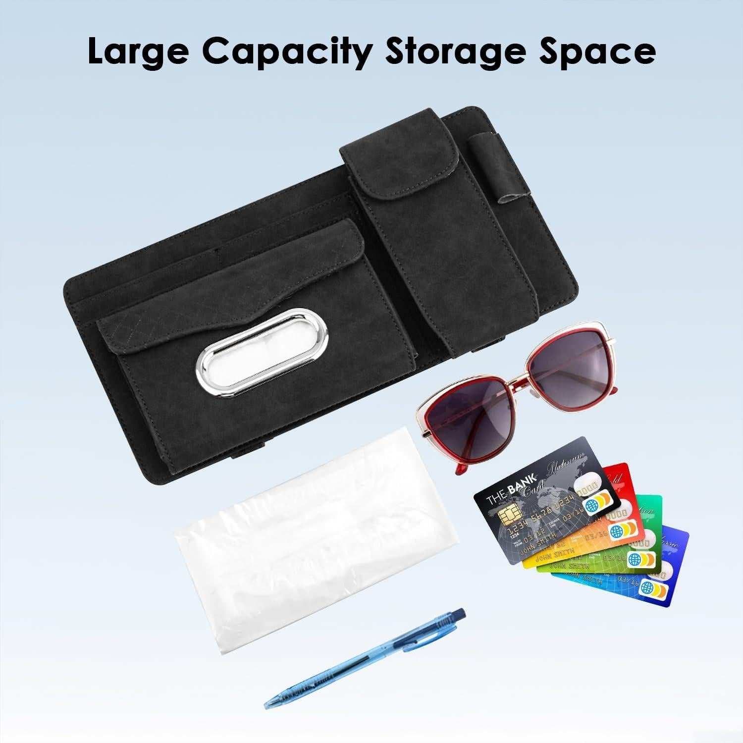 Organizador de Visera de Coche Rechale Beige 6 Bolsillos