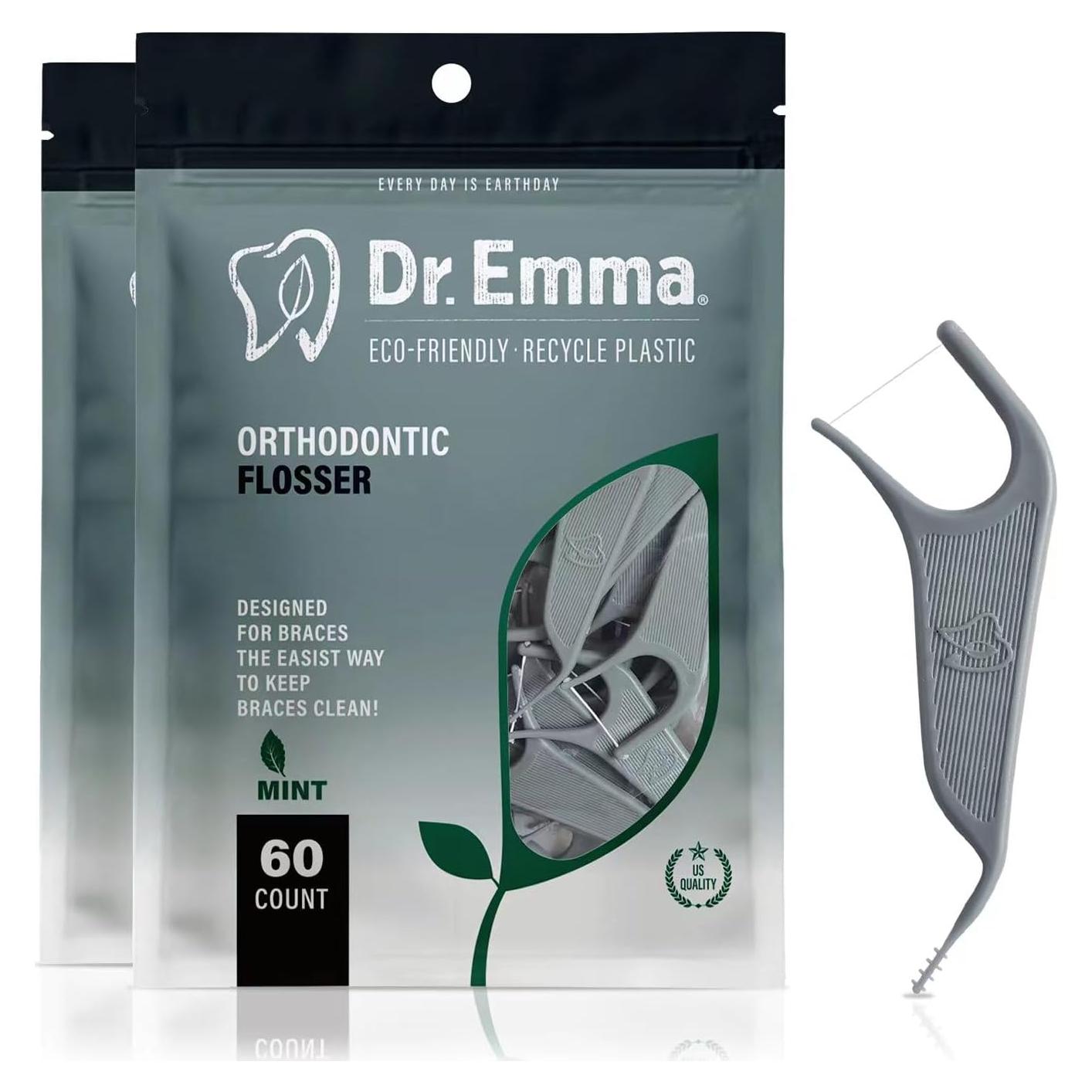 Hilo Dental Ortodóntico Dr. Emma 60 Unidades Sabor Menta