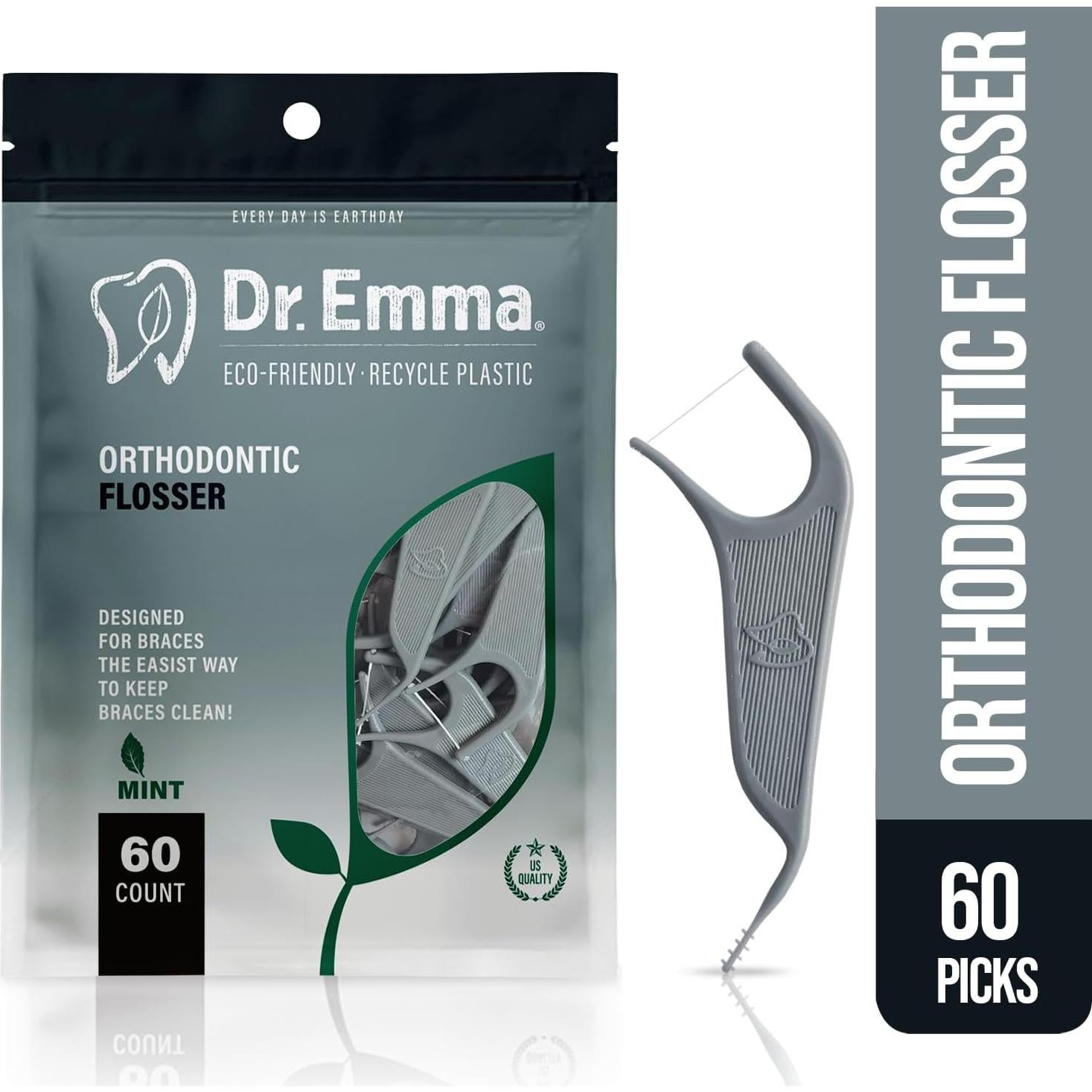 Hilo Dental Ortodóntico Dr. Emma 60 Unidades Sabor Menta