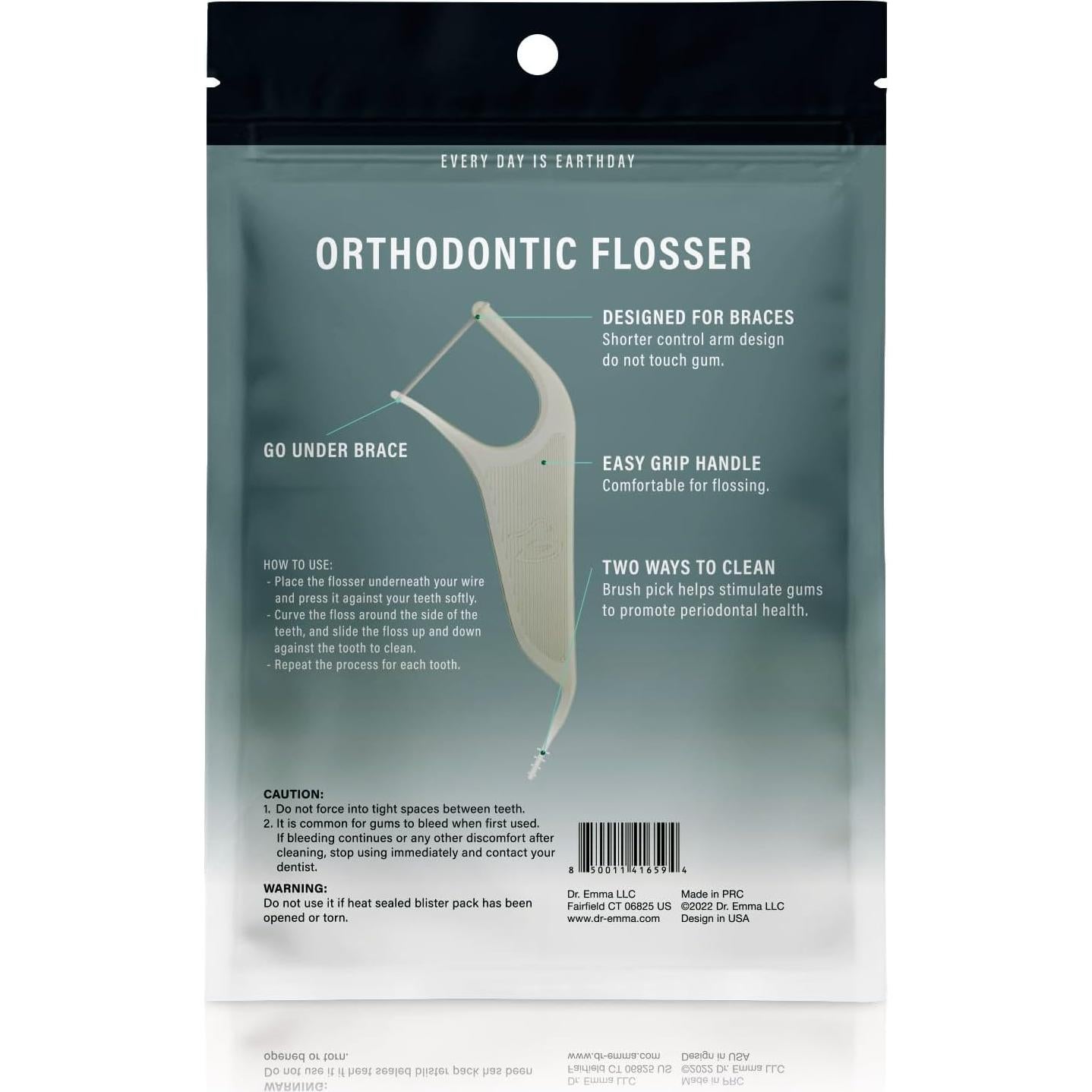 Hilo Dental Ortodóntico Dr. Emma 60 Unidades Sabor Menta