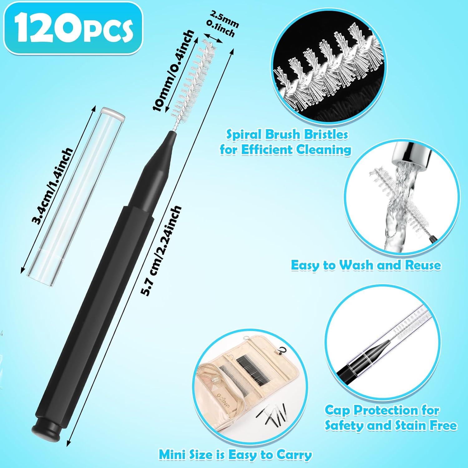 120 Cepillos Interdentales MAPVOLUT para Cuidado Oral Negro