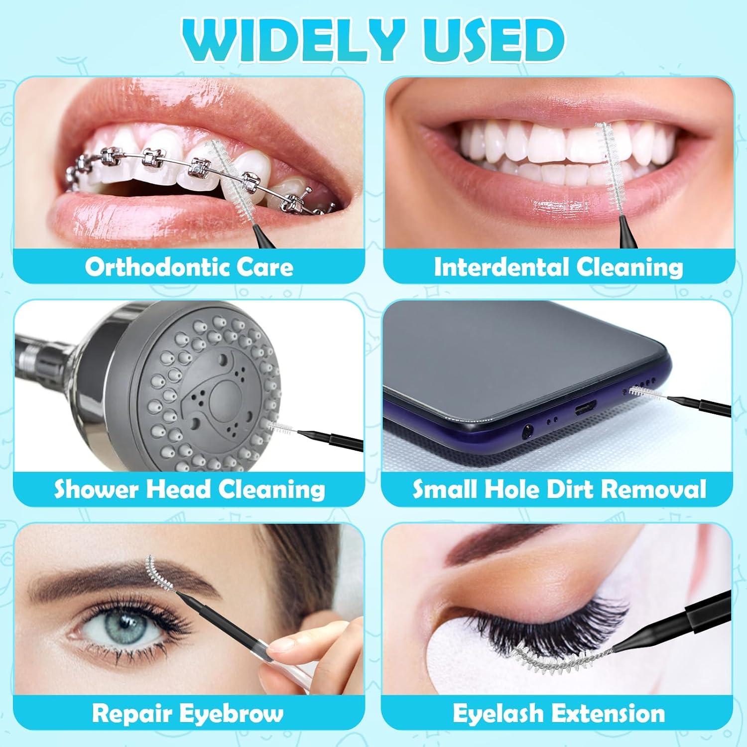 120 Cepillos Interdentales MAPVOLUT para Cuidado Oral Negro