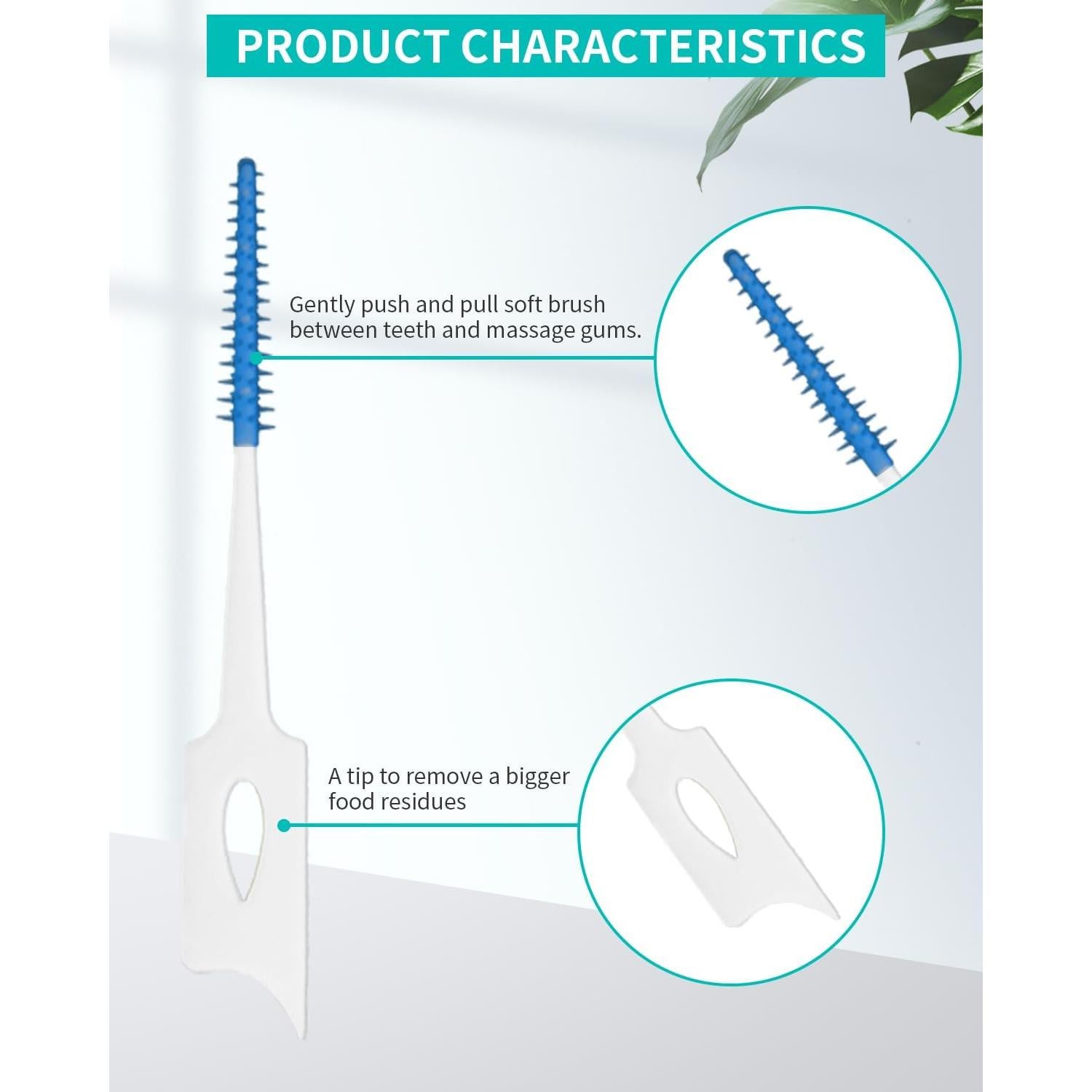 Palillos de Hilo Dental Suaves YEERSUO 200 Piezas Azul