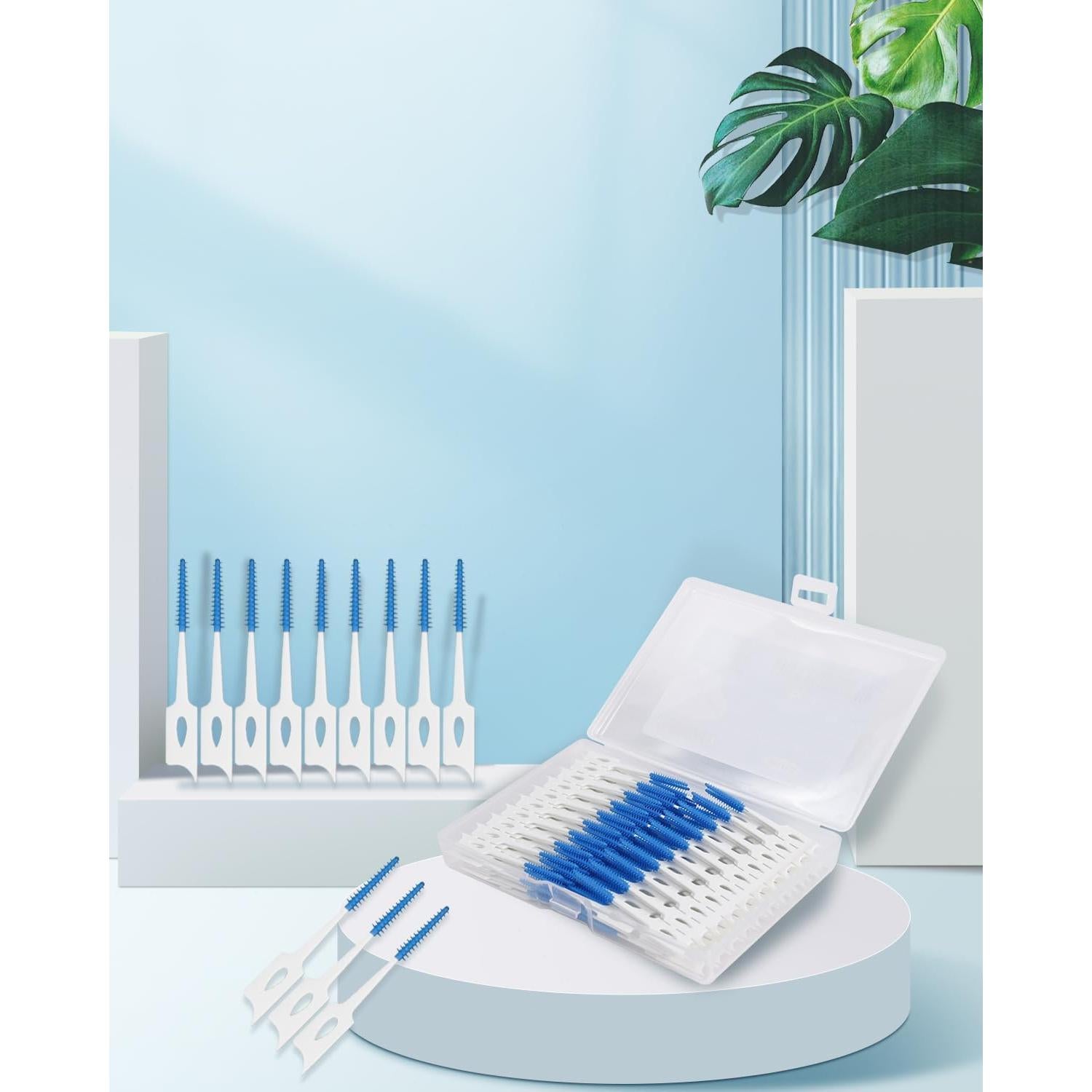 Palillos de Hilo Dental Suaves YEERSUO 200 Piezas Azul