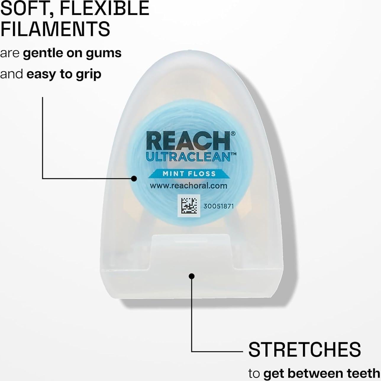 Hilo Dental Ultraclean Listerine Menta 27.43 Metros (Paquete de 3)