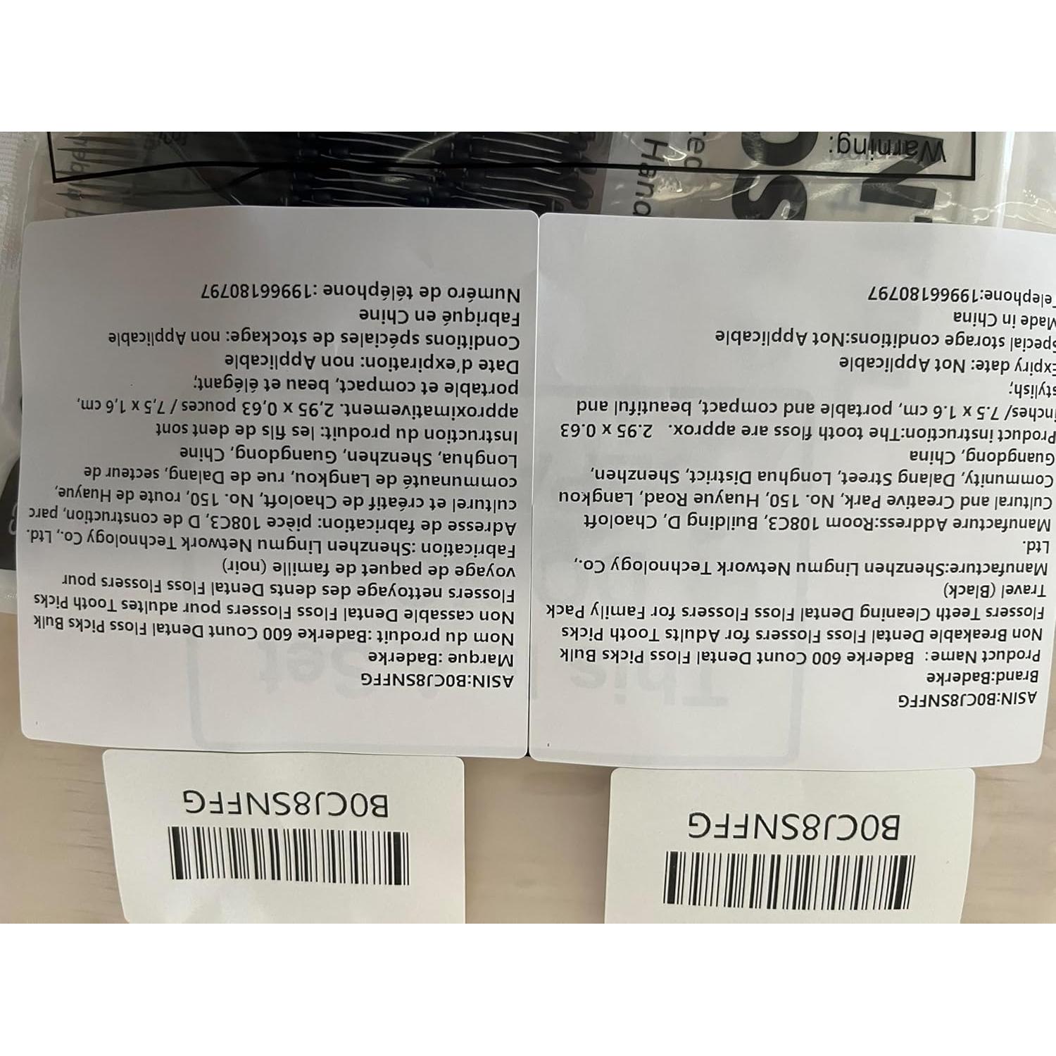 Palillos de Hilo Dental Baderke 600 Unidades Portátiles