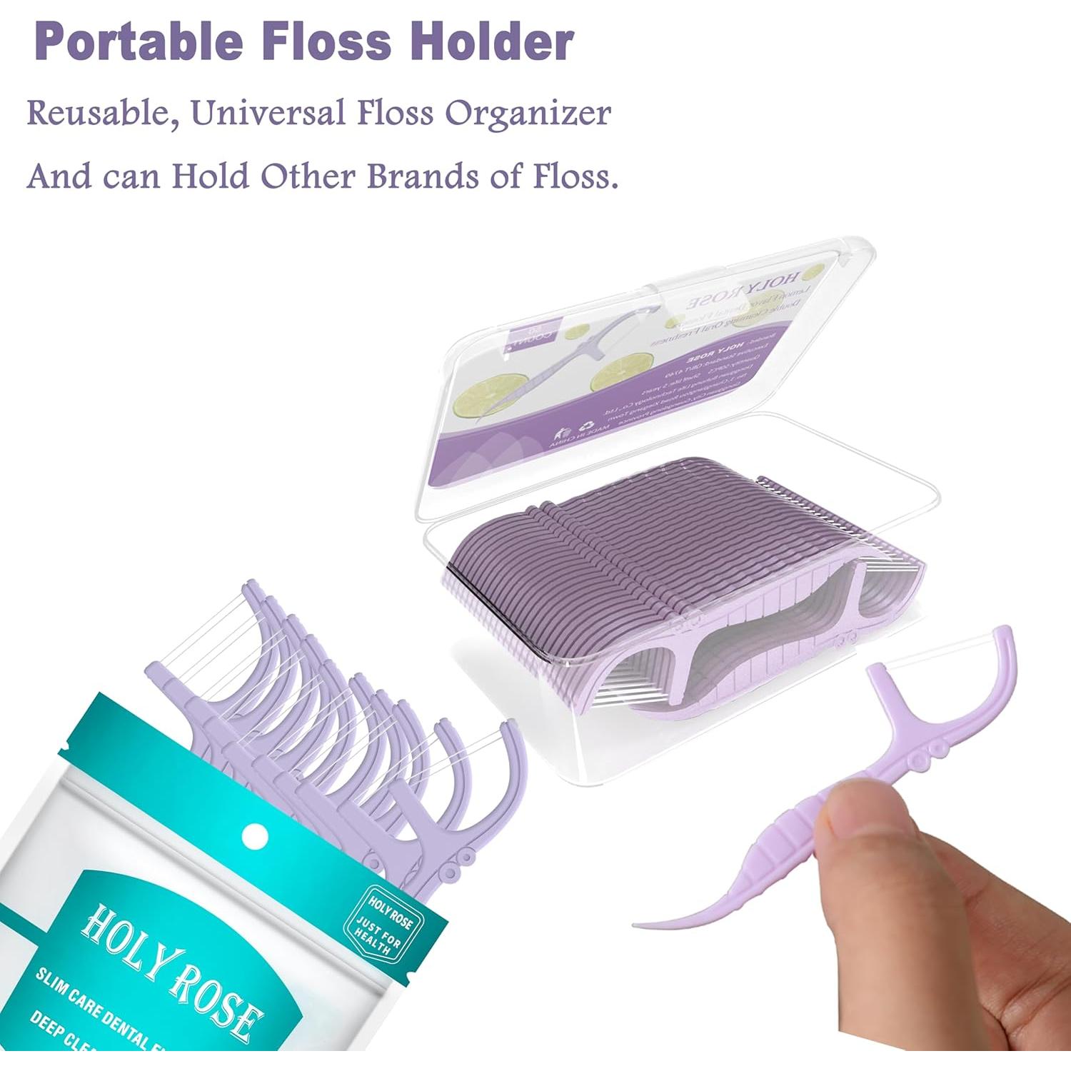 Palillos de hilo dental Holy Rose 200 unidades sabor menta