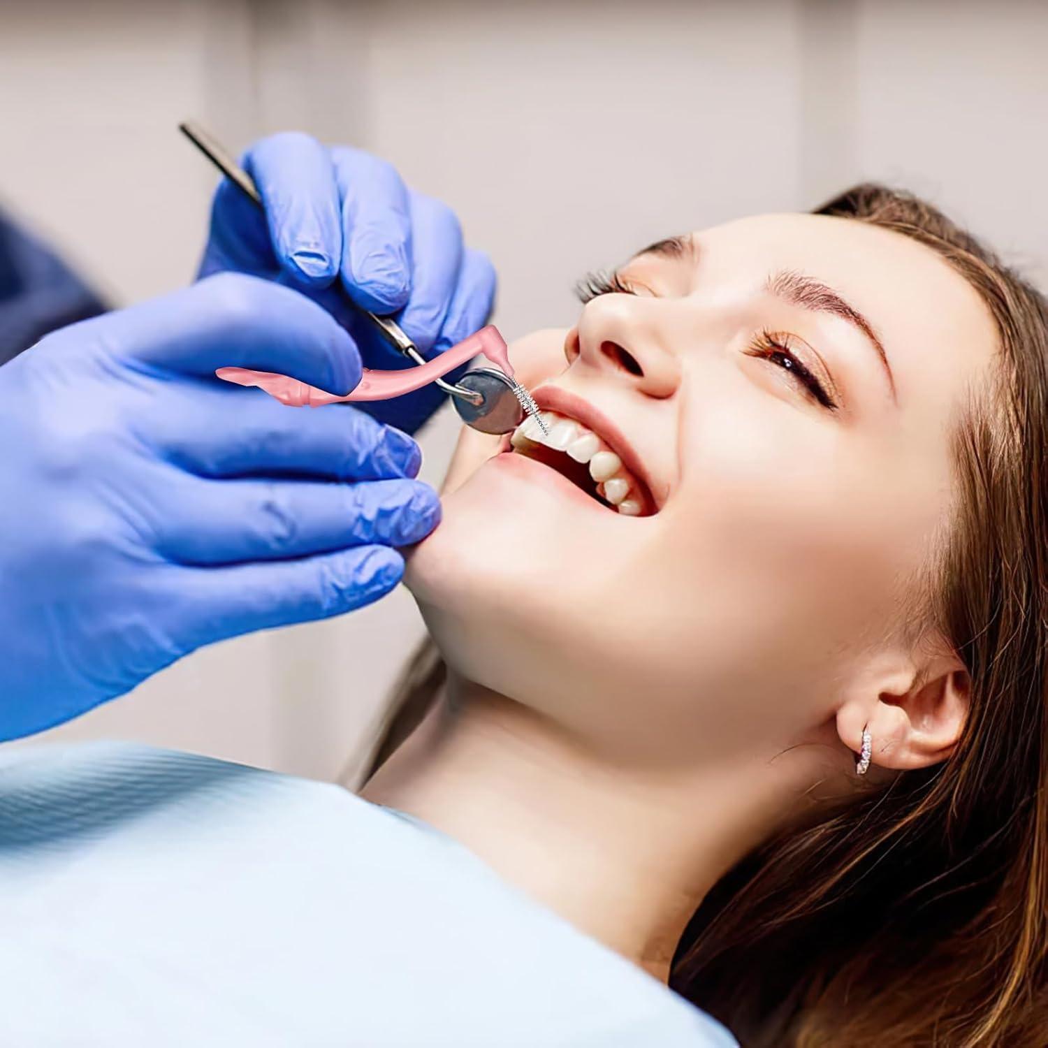 50 Cepillos Interdentales Lanjue Multicolor con Mango Antideslizante