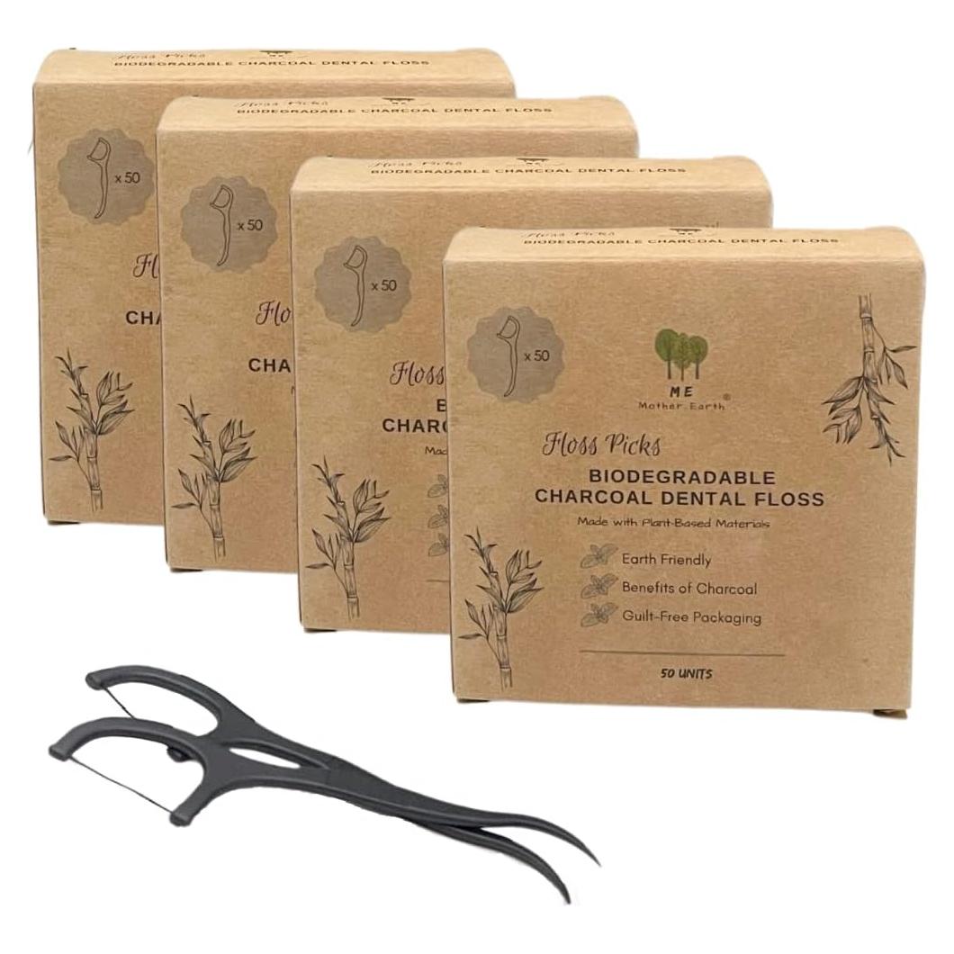 Palillos de Hilo Dental Biodegradables ME MOTHER EARTH 200 Unidades