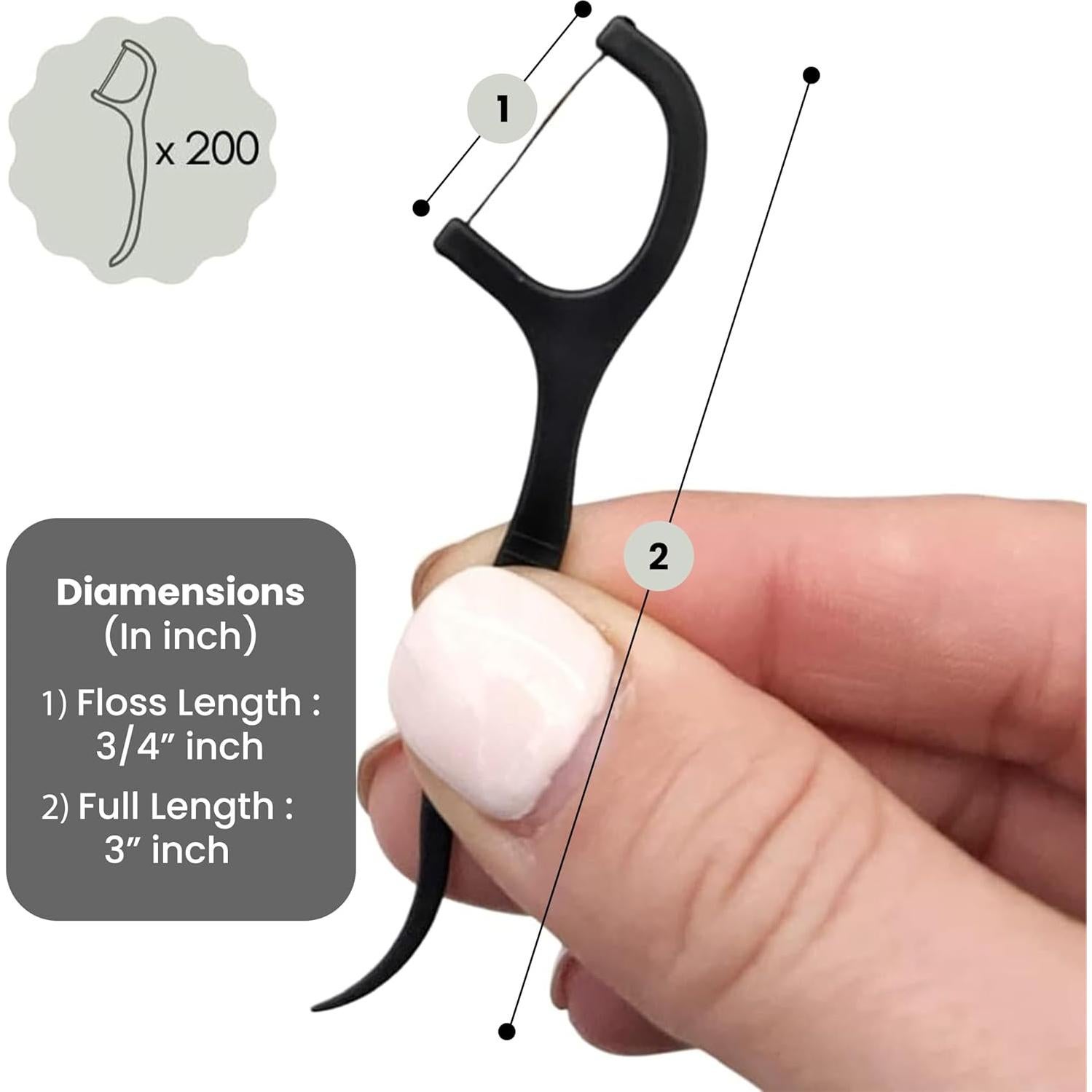 Palillos de Hilo Dental Biodegradables ME MOTHER EARTH 200 Unidades