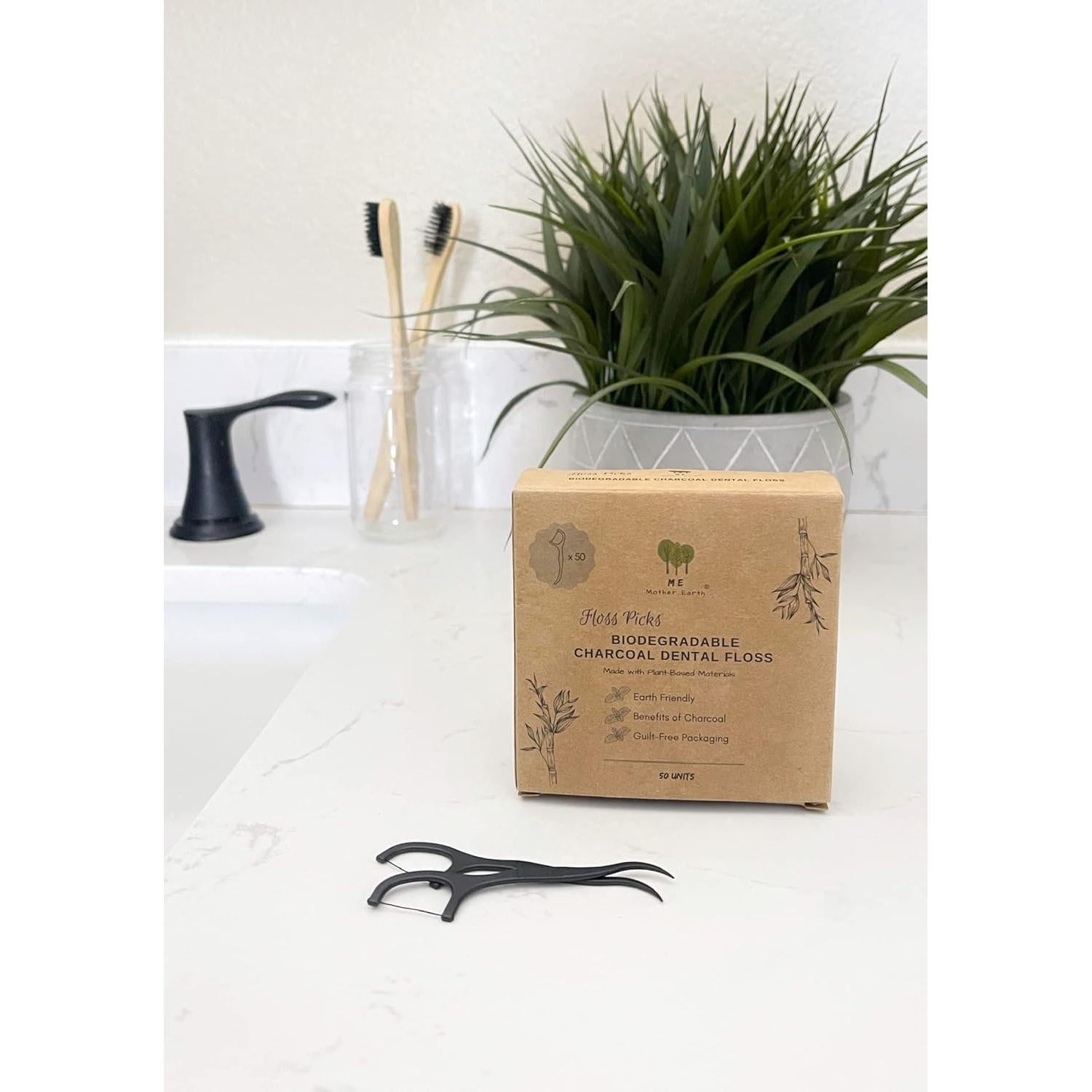 Palillos de Hilo Dental Biodegradables ME MOTHER EARTH 200 Unidades