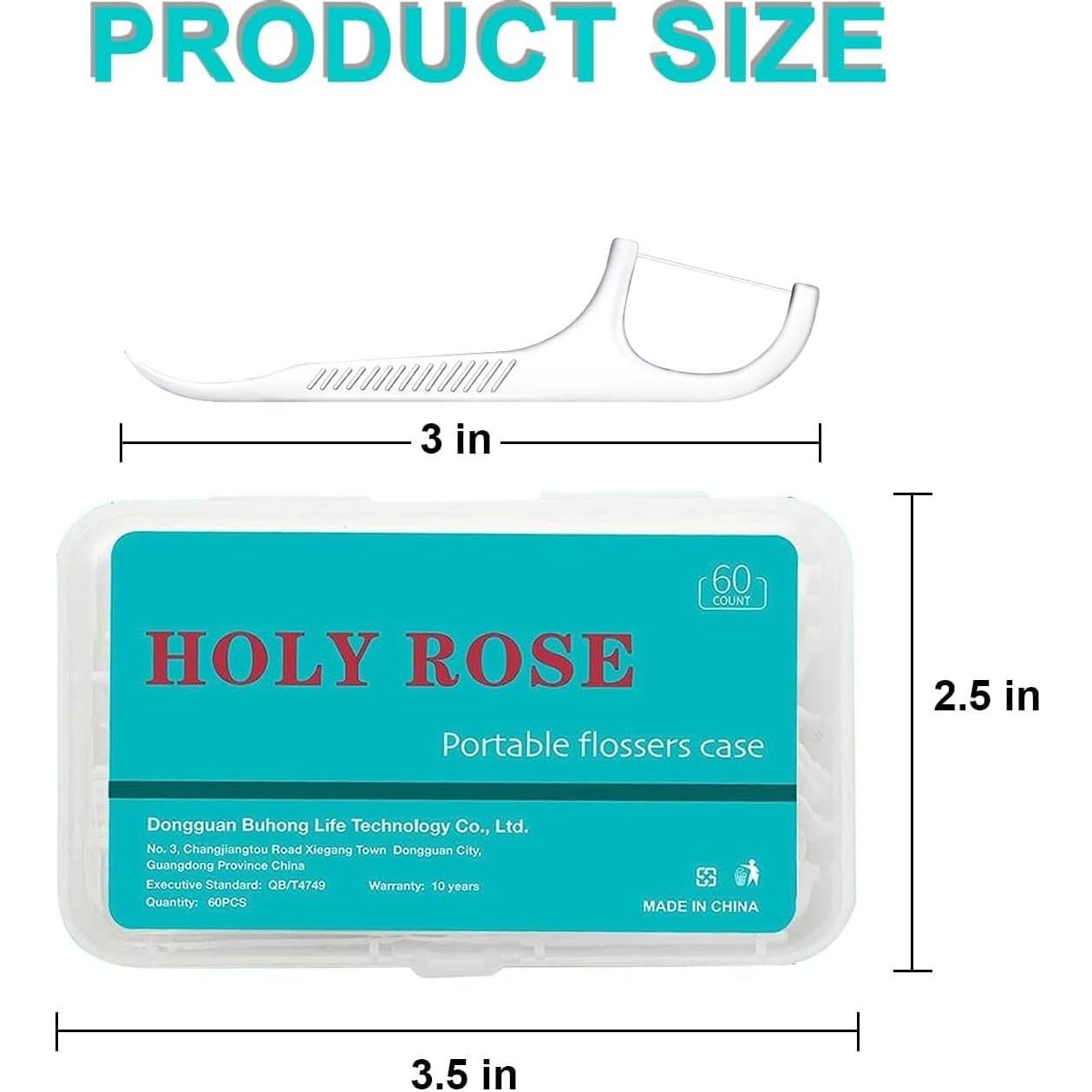 Dispenser de Hilo Dental Portátil Holy Rose 2 Cajas 80 Hilos