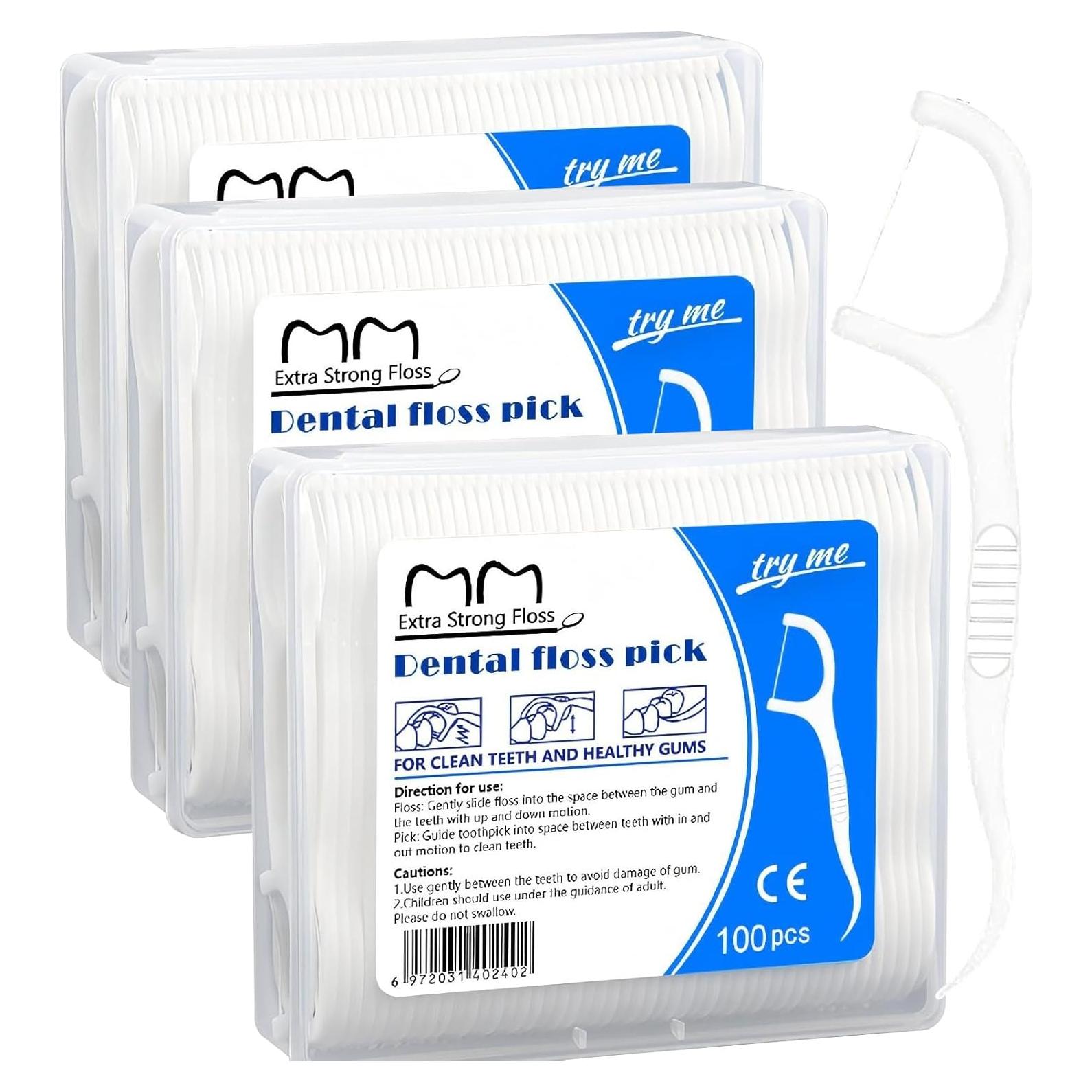 300 Palillos de Hilo Dental Profesional SSydl - Viaje, Ecológicos