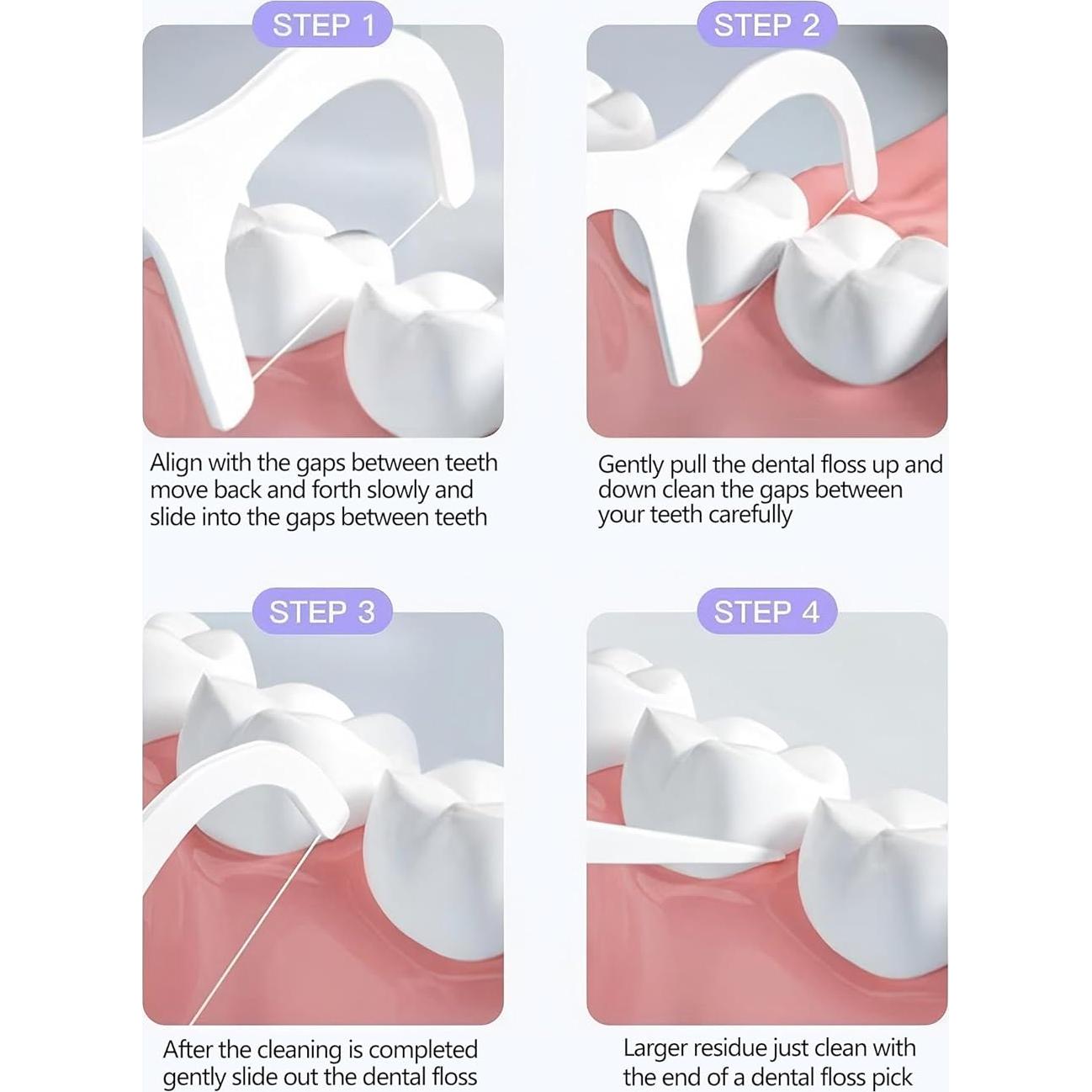 300 Palillos de Hilo Dental Profesional SSydl - Viaje, Ecológicos