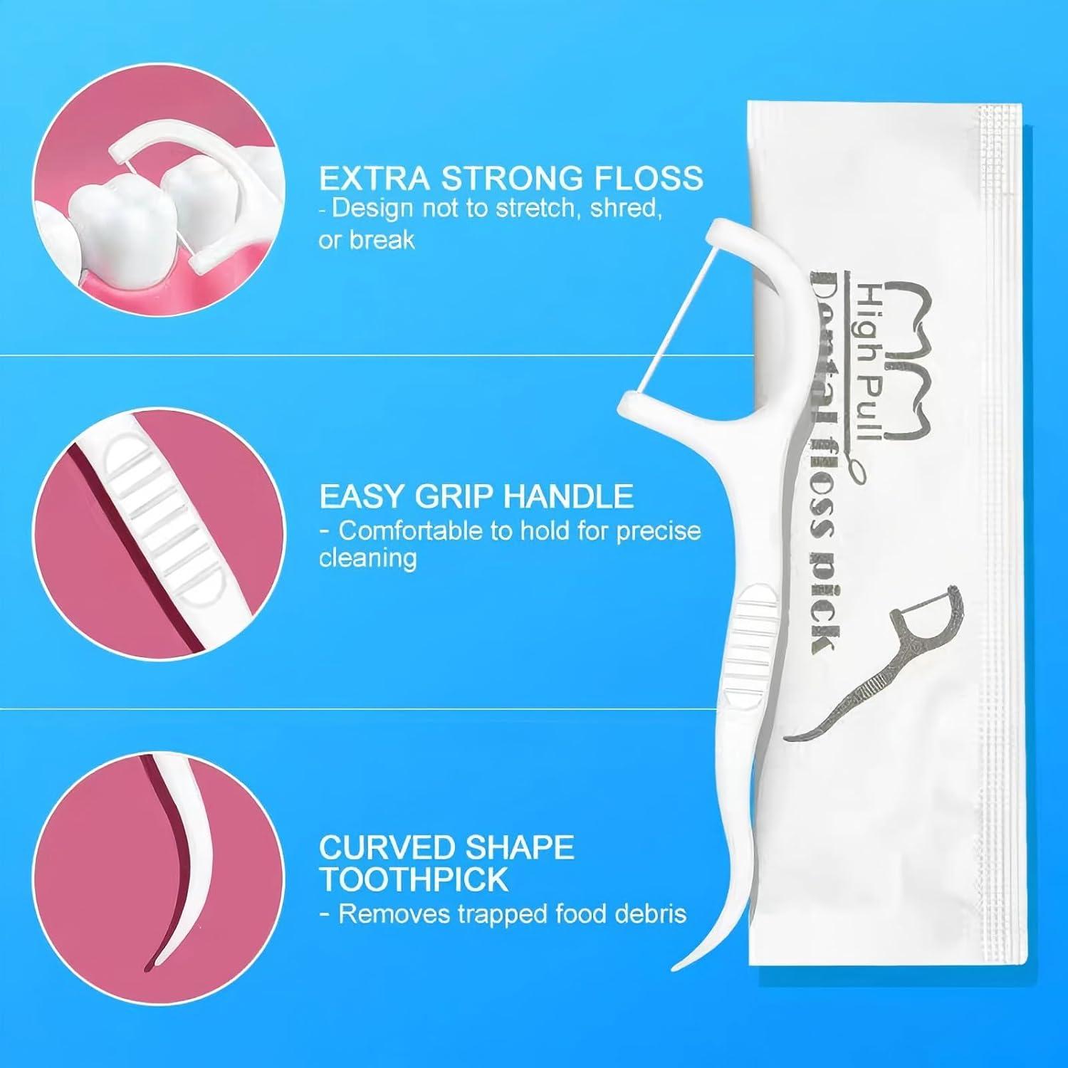 300 Palillos de Hilo Dental Profesional SSydl - Viaje, Ecológicos