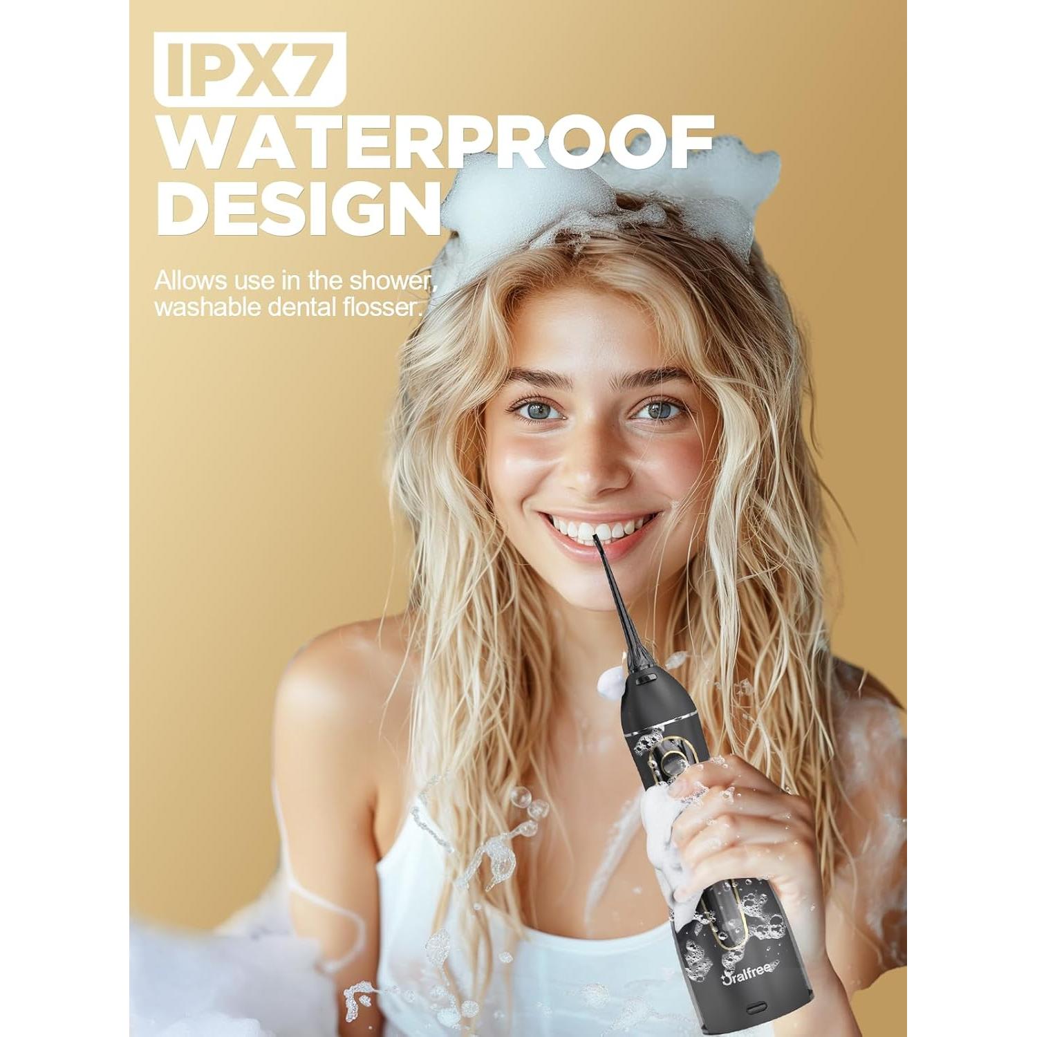 Irrigador Dental Portátil Oralfree F5025 Recargable IPX7