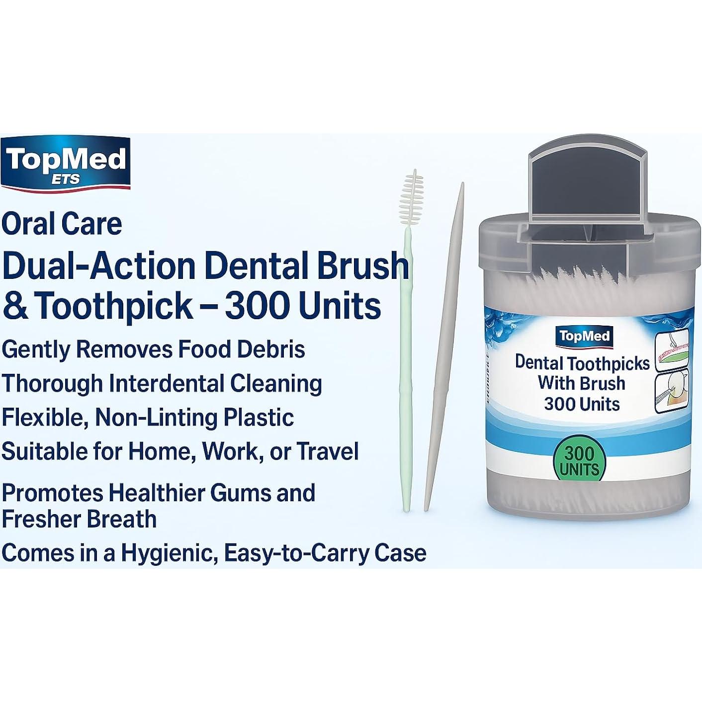 Cepillo Interdental Topmed Doble Cabeza 300 Contenedores