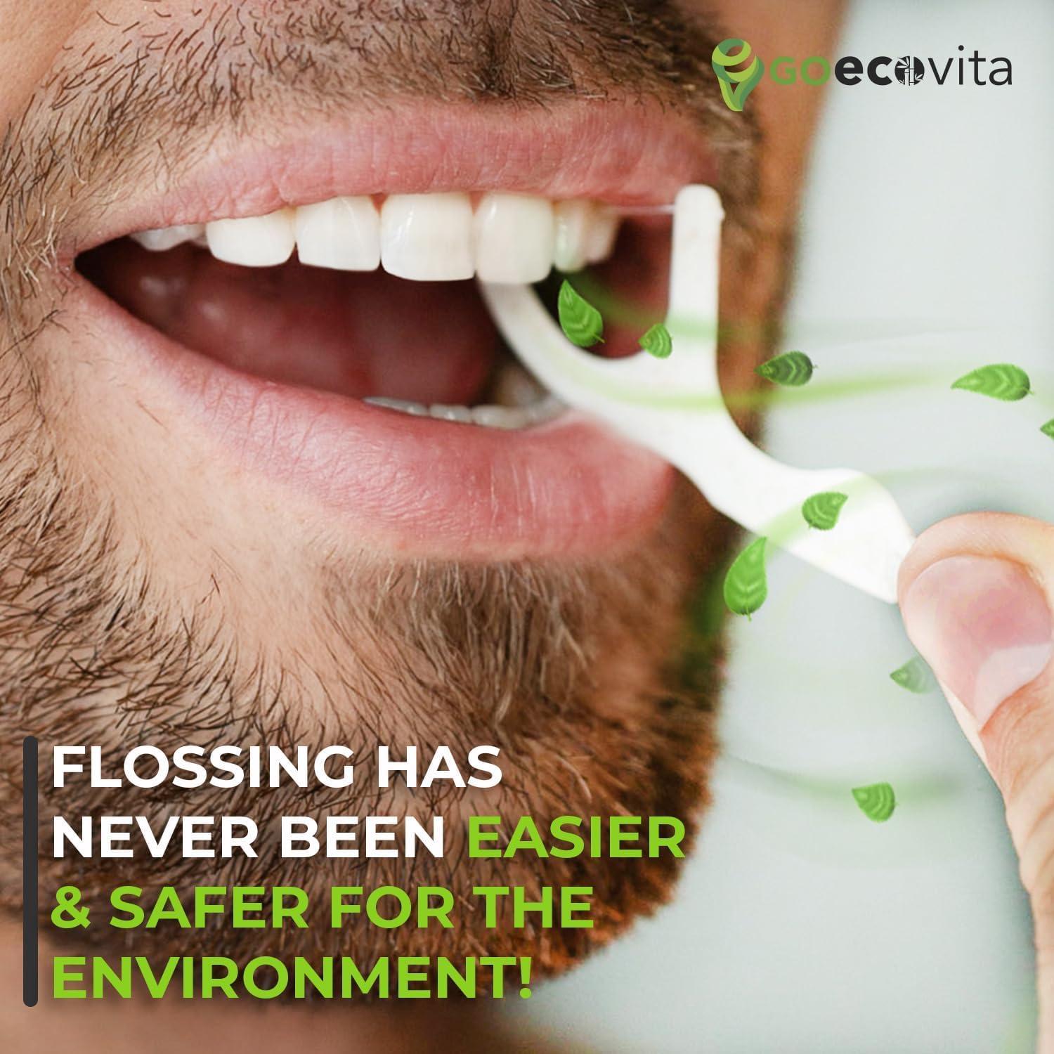 Palillos de Hilo Biodegradables GoEcoVita 100 Cuentas Menta